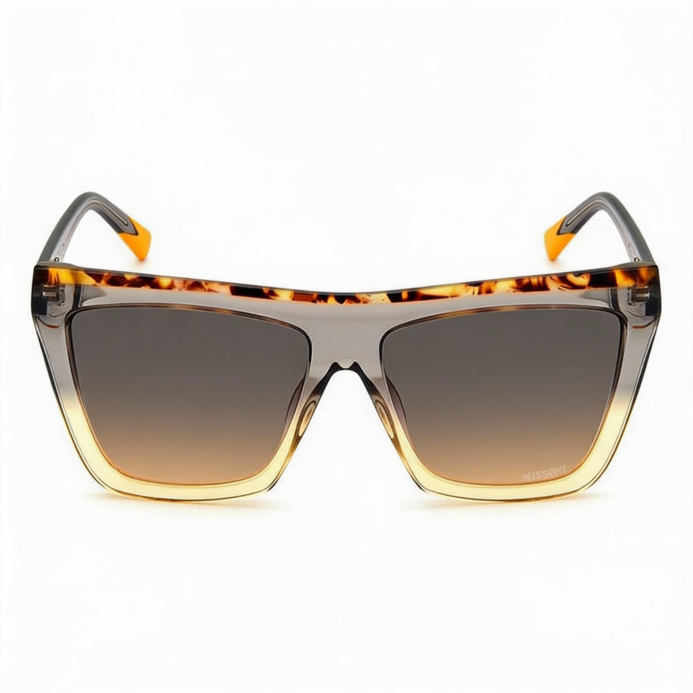 Missoni Classic Unisex Acetate Non-Polarized Sunglasses, Grey Ochre Brown Ochre Frame, Brown Ochre Lenses, 59mm