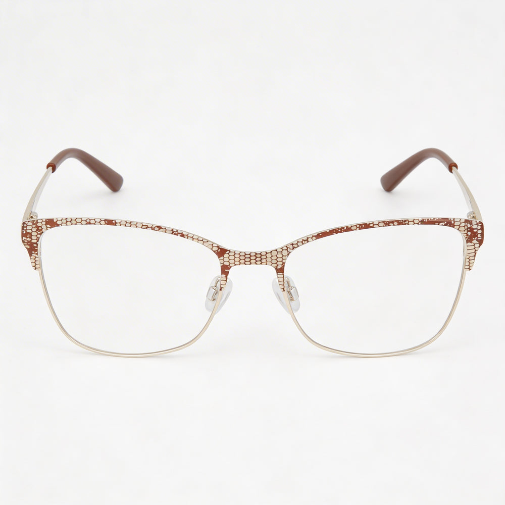 bebe Bb5221 Women's Acetate Frame Eyeglasses in Topaz Lace with Non- Polycarbonate Lenses, Size 52-16-135
