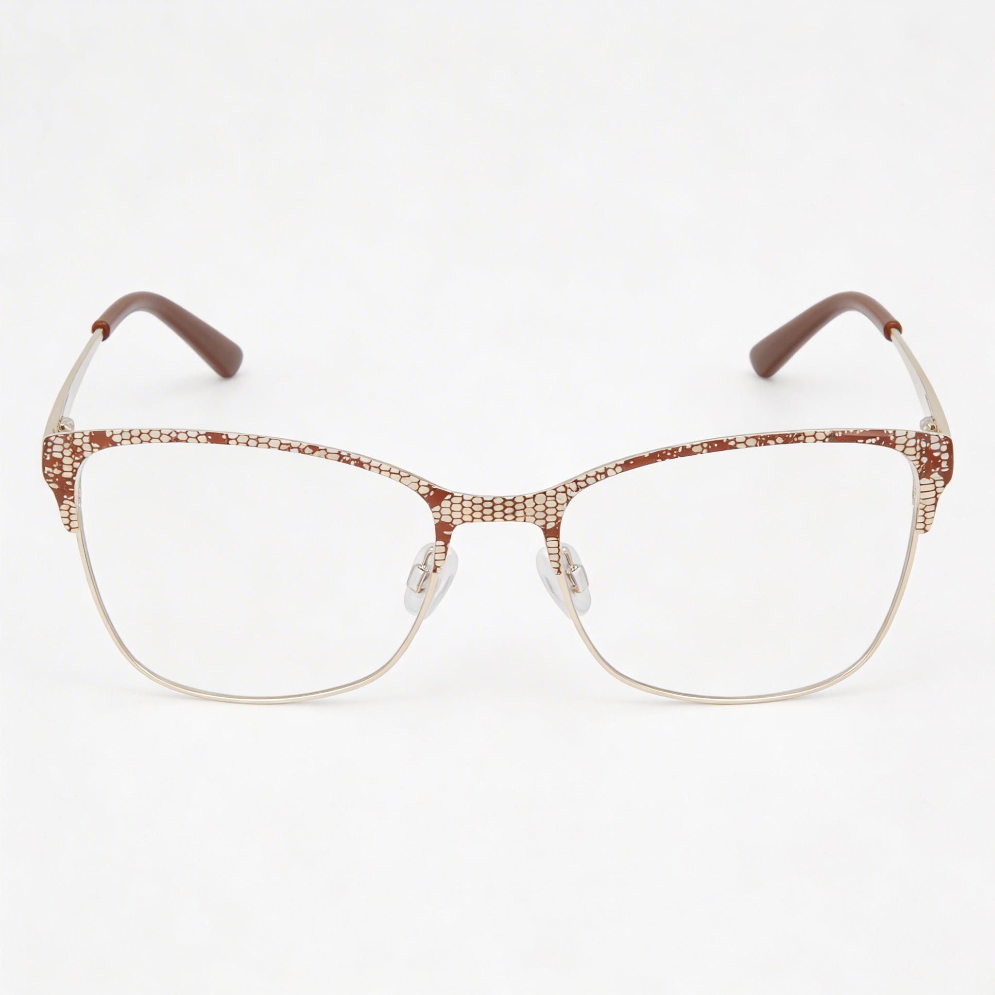 bebe Bb5221 Women's Acetate Frame Eyeglasses in Topaz Lace with Non- Polycarbonate Lenses, Size 52-16-135, Photo 1