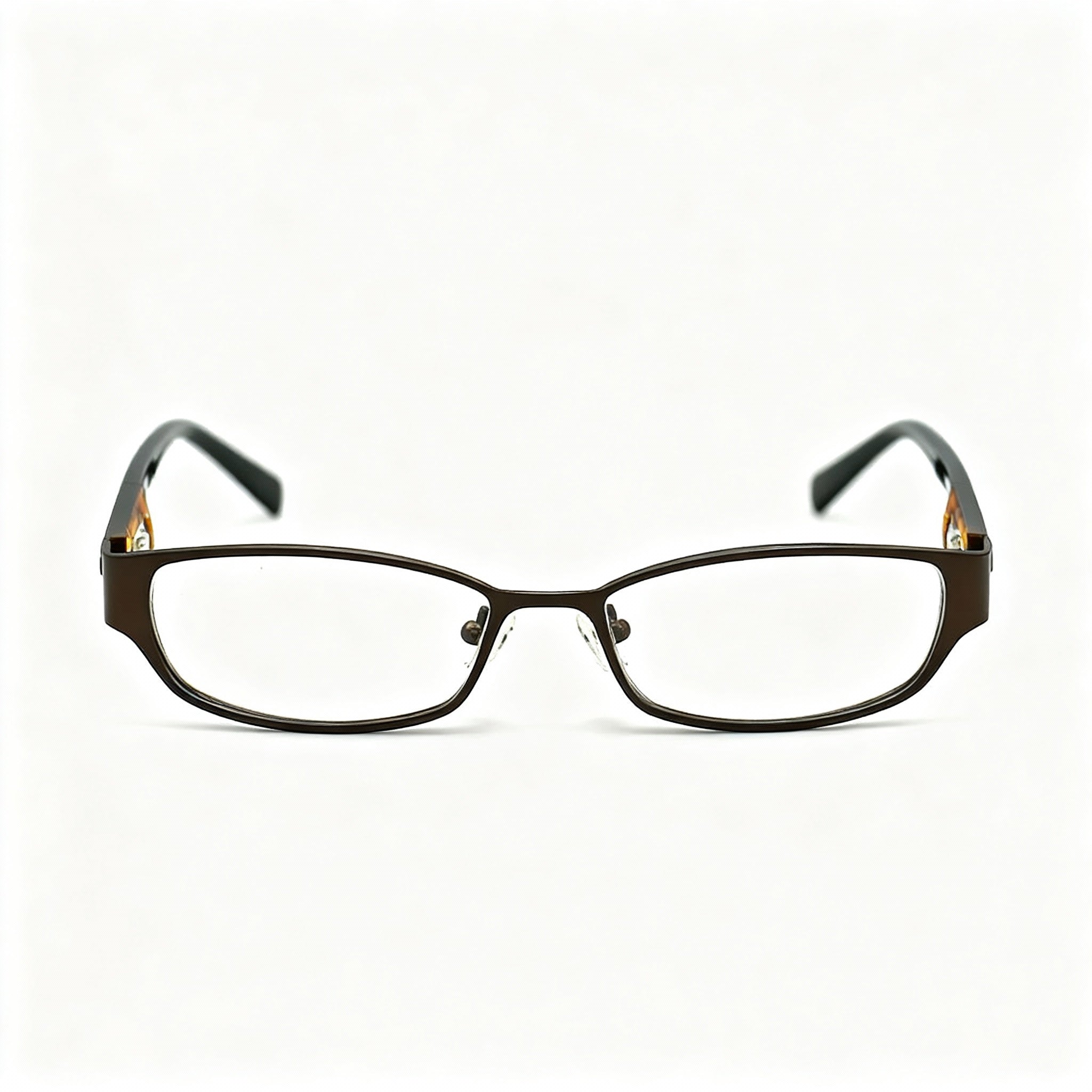 GUESS GU2412 Unisex Brown Metal Full-Rim Round Optical Eyeglasses Frames with Customizable Lenses 52-16-135mm