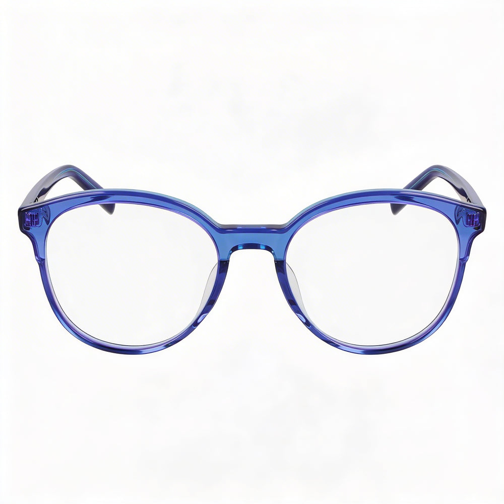 DKNY Classic Women's Acetate Eyeglasses with Polycarbonate Lenses, Triple Blueberry, 50-18-140