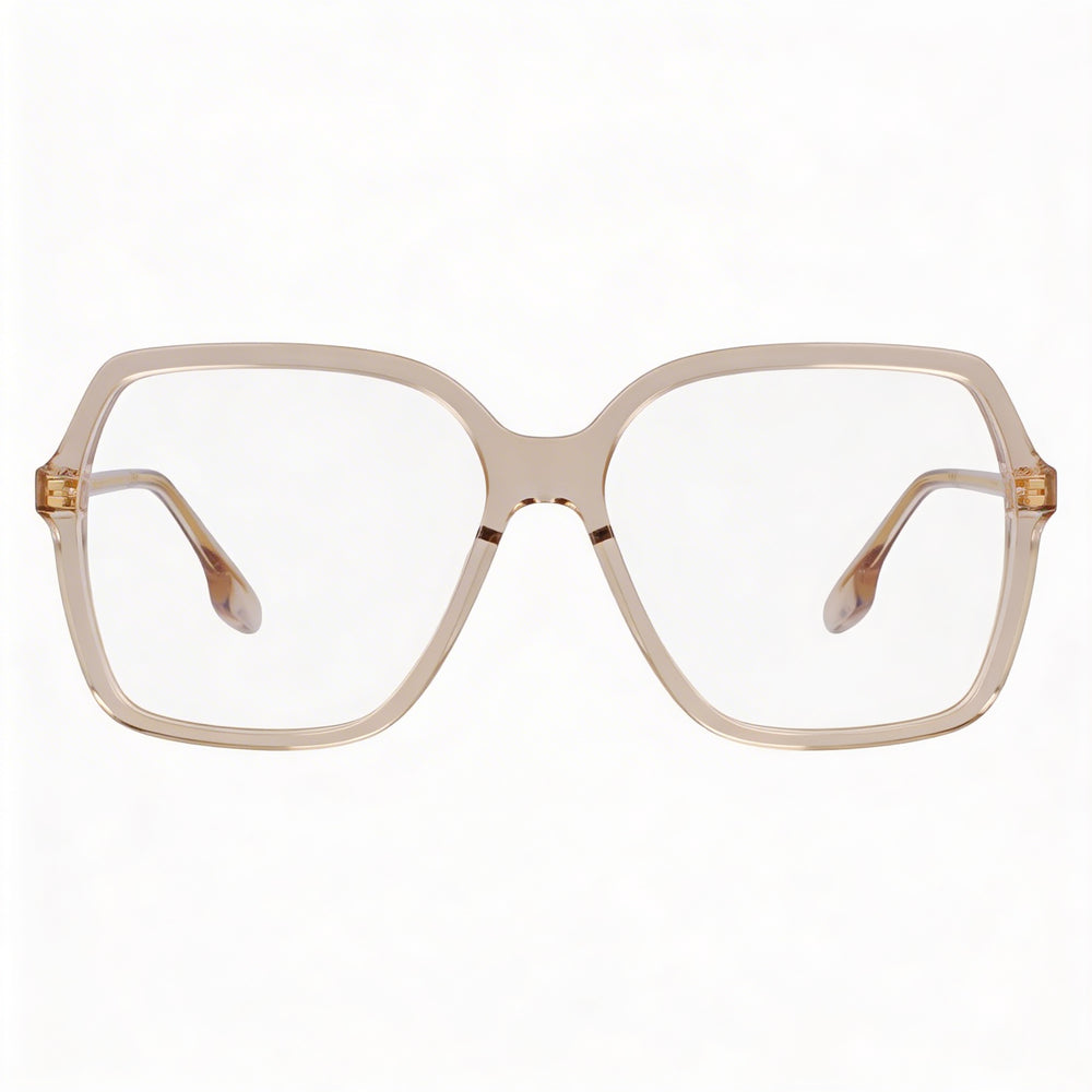 Gafas oftálmicas Victoria Beckham Vb2650 para mujer en beige transparente, lente de 57 mm, puente de 15 mm, patilla de 140 mm