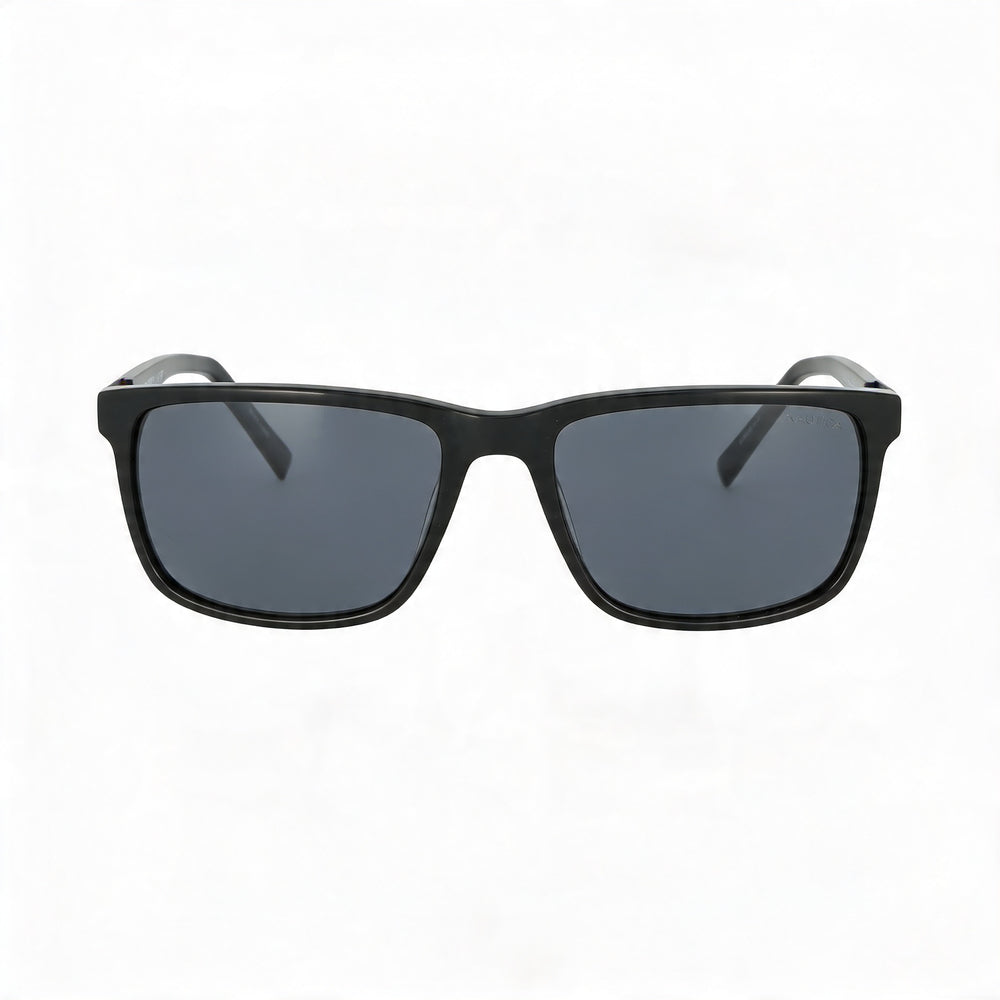 Nautica Casual Men's Sunglasses, Black White Plastic Frame, Acetate Lens, UV Protection, 56mm