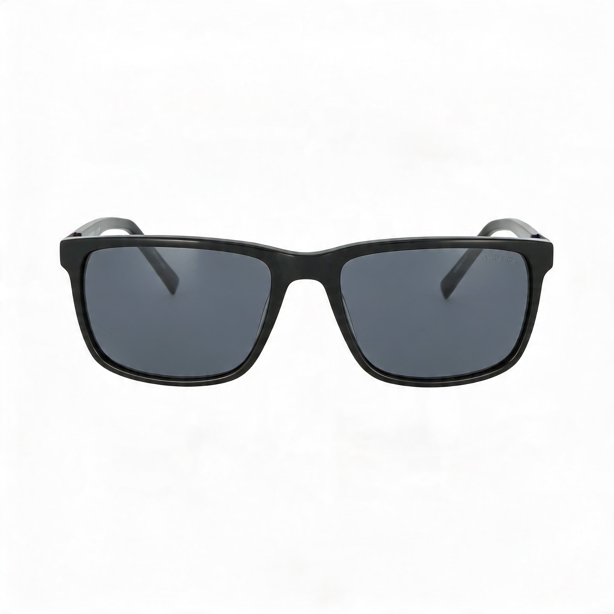 Nautica Casual Men's Sunglasses, Black White Plastic Frame, Acetate Lens, UV Protection, 56mm, Photo 2