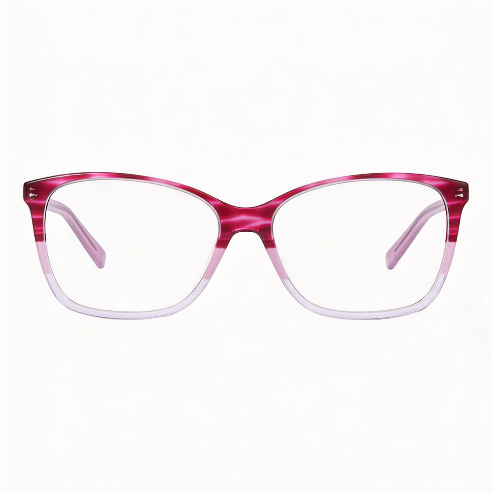 Monturas ópticas cuadradas Missoni MMI 0010 para mujer, montura completa, acetato tritono en color cuerno rosa, talla 54-16-140