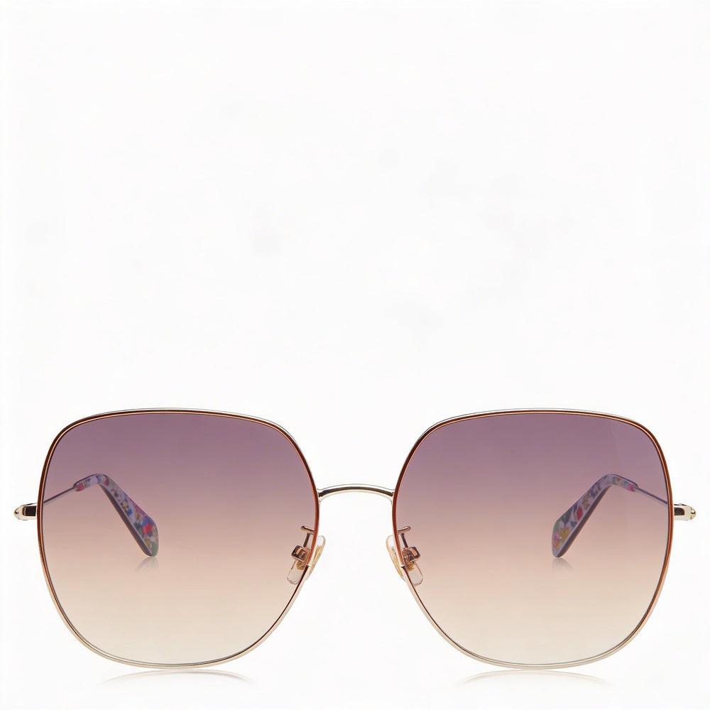 Kate Spade New York Seasonal Women's Metal Frame Red Gold Polycarbonate UV Protected Sunglasses 59mm