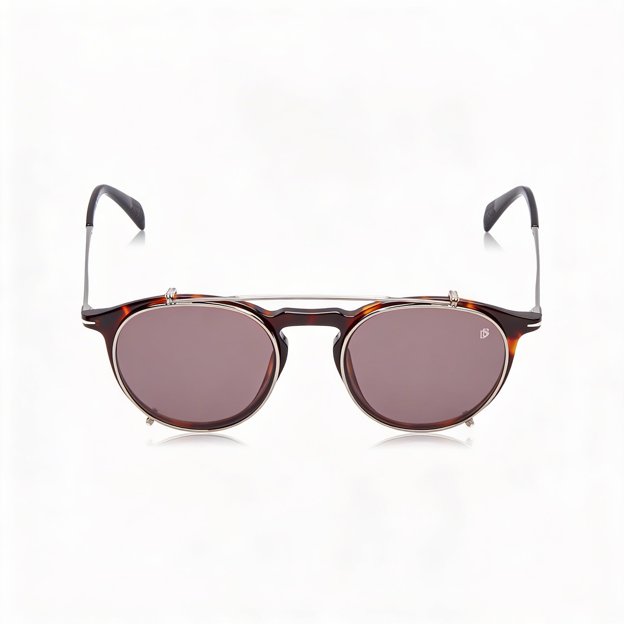 Gafas con Clip Pilot Unisex David Beckham Db 1003/G/Cs, Montura de Acetato, Lentes de Policarbonato, Habana, 49mm, Protección UV, Photo 2