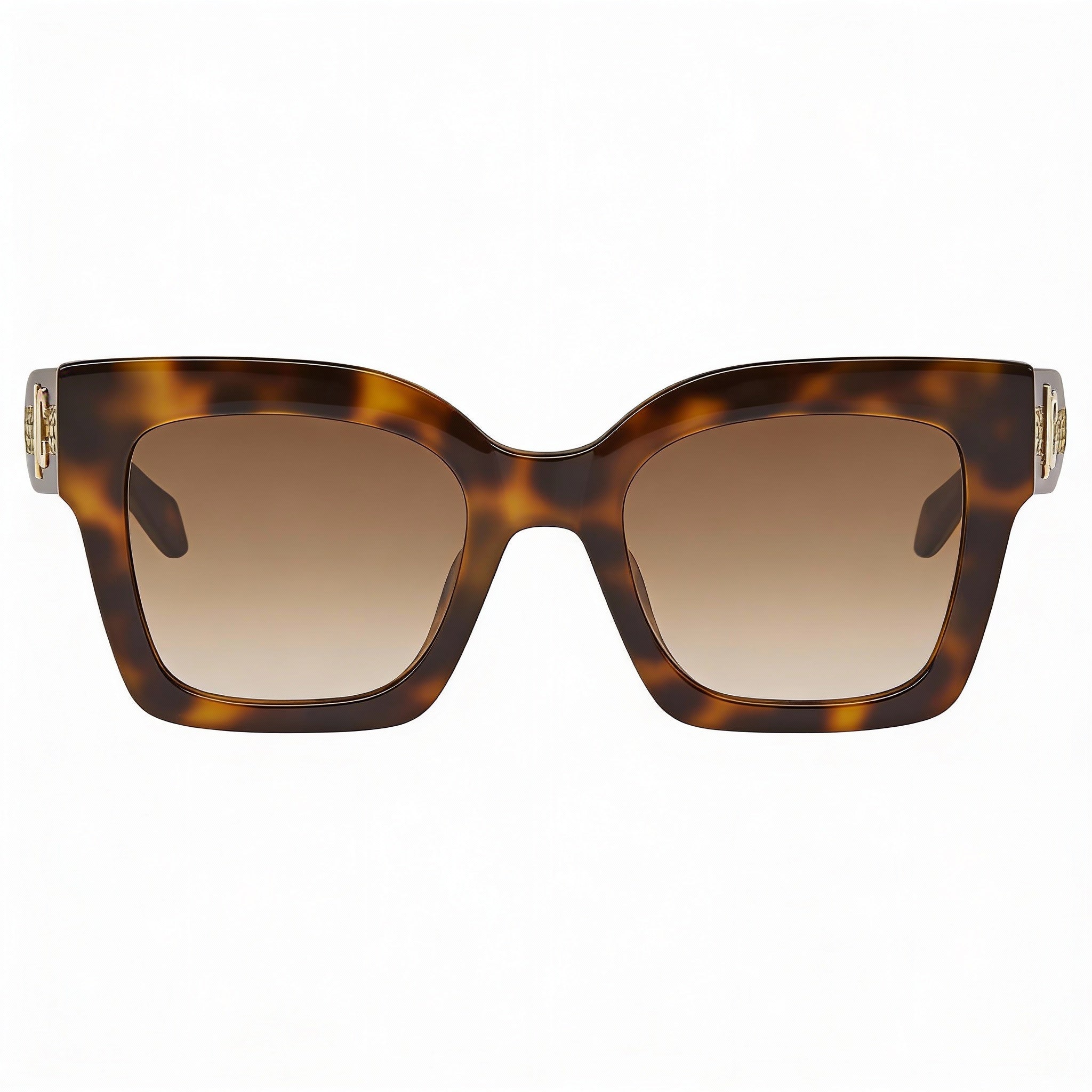 Gafas de sol cuadradas/rectangulares para mujer Just Cavalli con protección UV, montura marrón habana, lentes azul habana de primera calidad, 52 mm, Photo 2