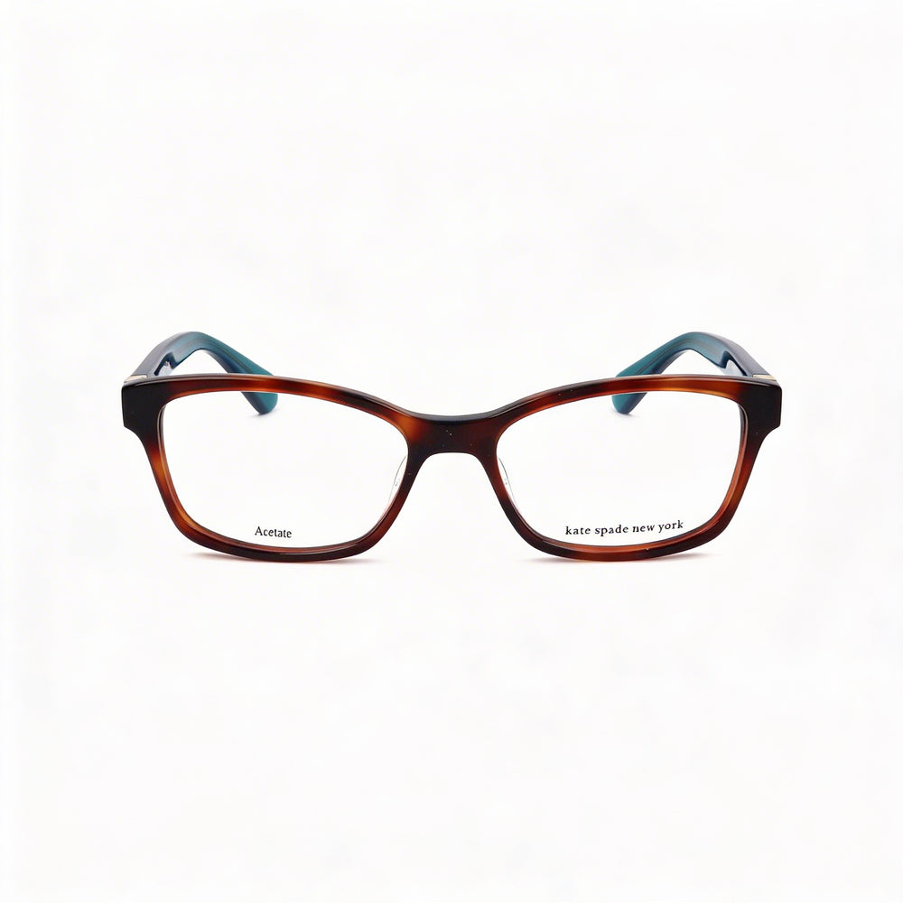 Gafas modernas para mujer Kate Spade New York con montura de acetato en color habana y 50 mm de ancho de lente
