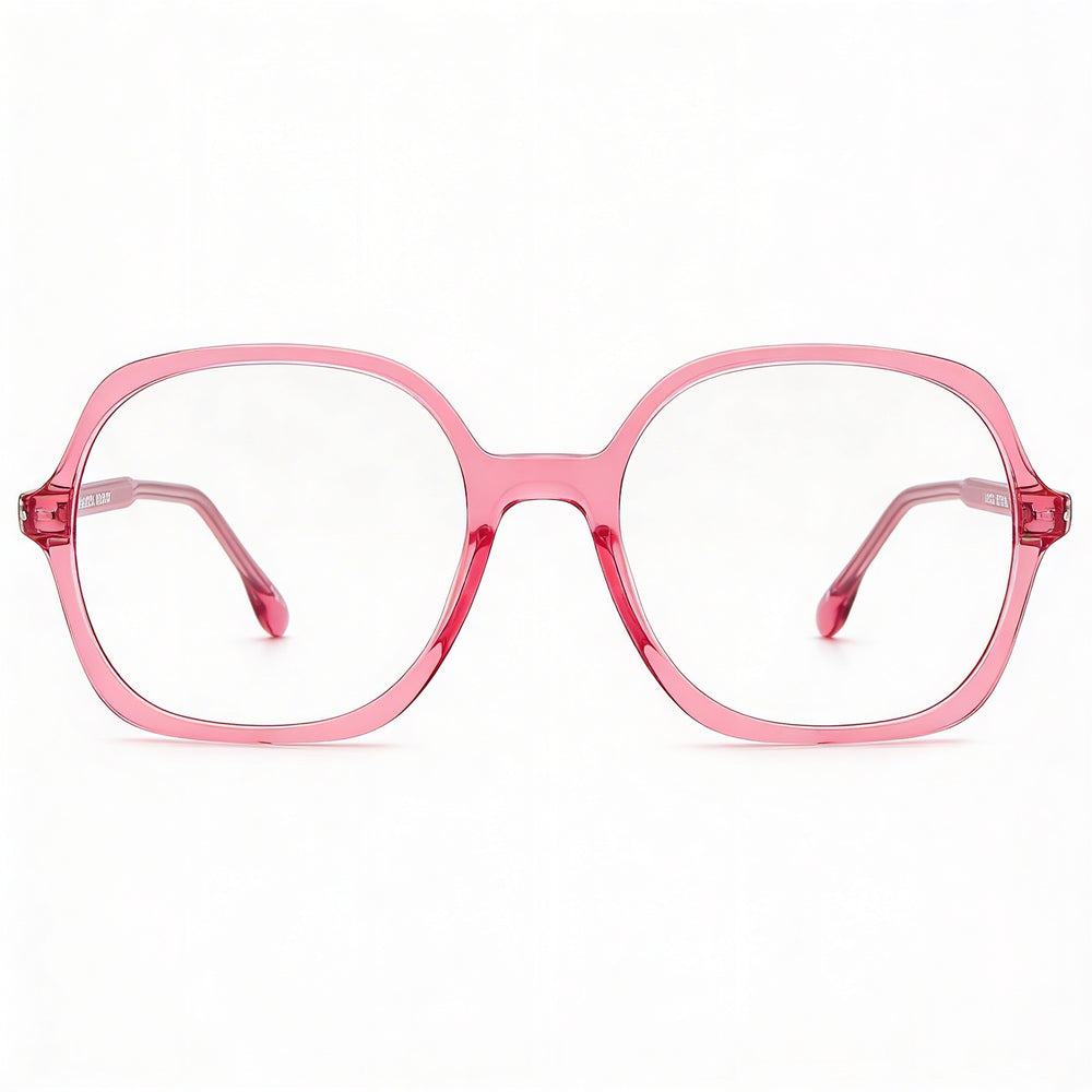 Isabel Marant Feminine Women's Transparent Pink Acetate Frame Sunglasses with Pink Polycarbonate Lenses, 54mm
