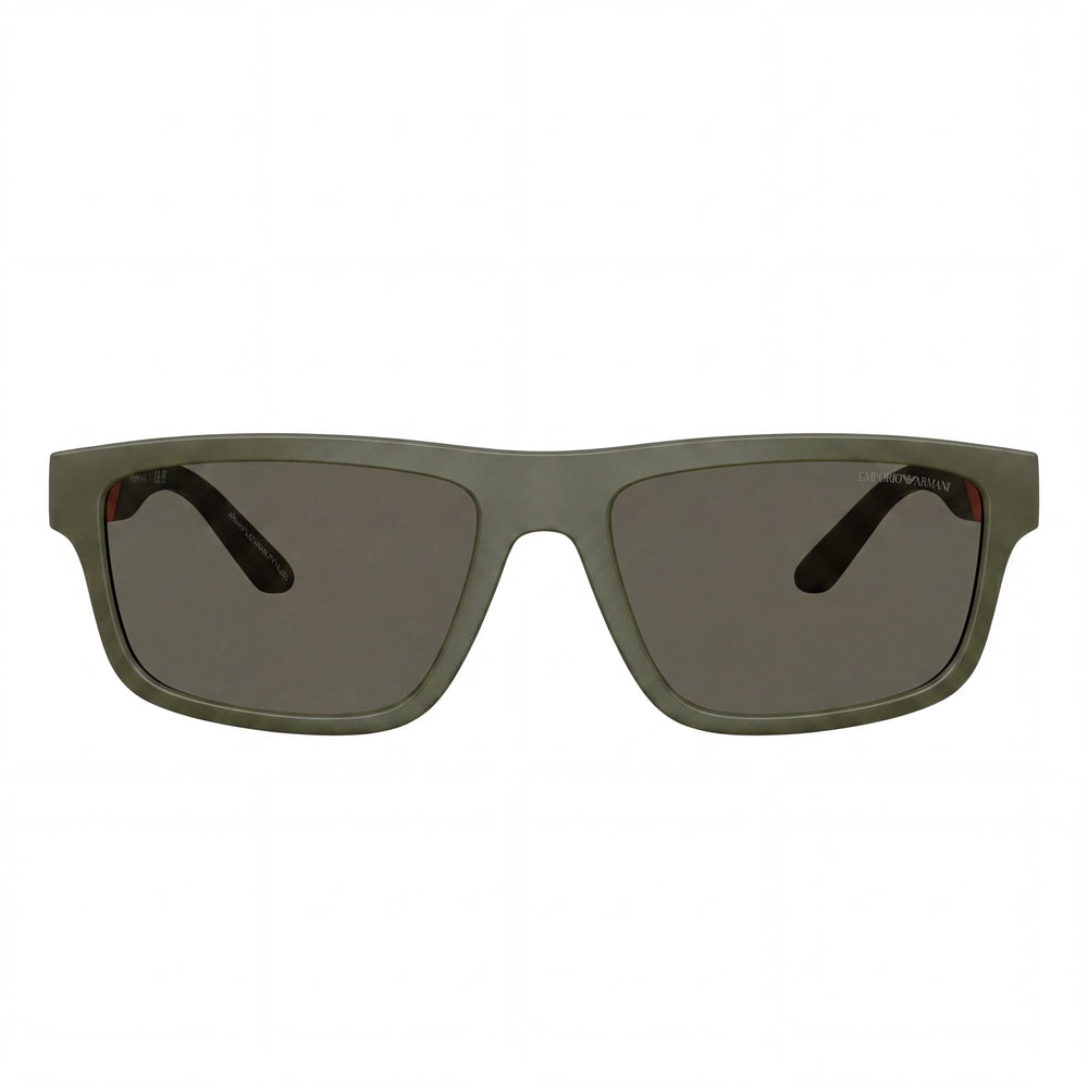 Gafas de sol Emporio Armani Ea4244u Universal Fit de plástico no polarizadas para mujer, verde mate marrón oscuro 57 mm