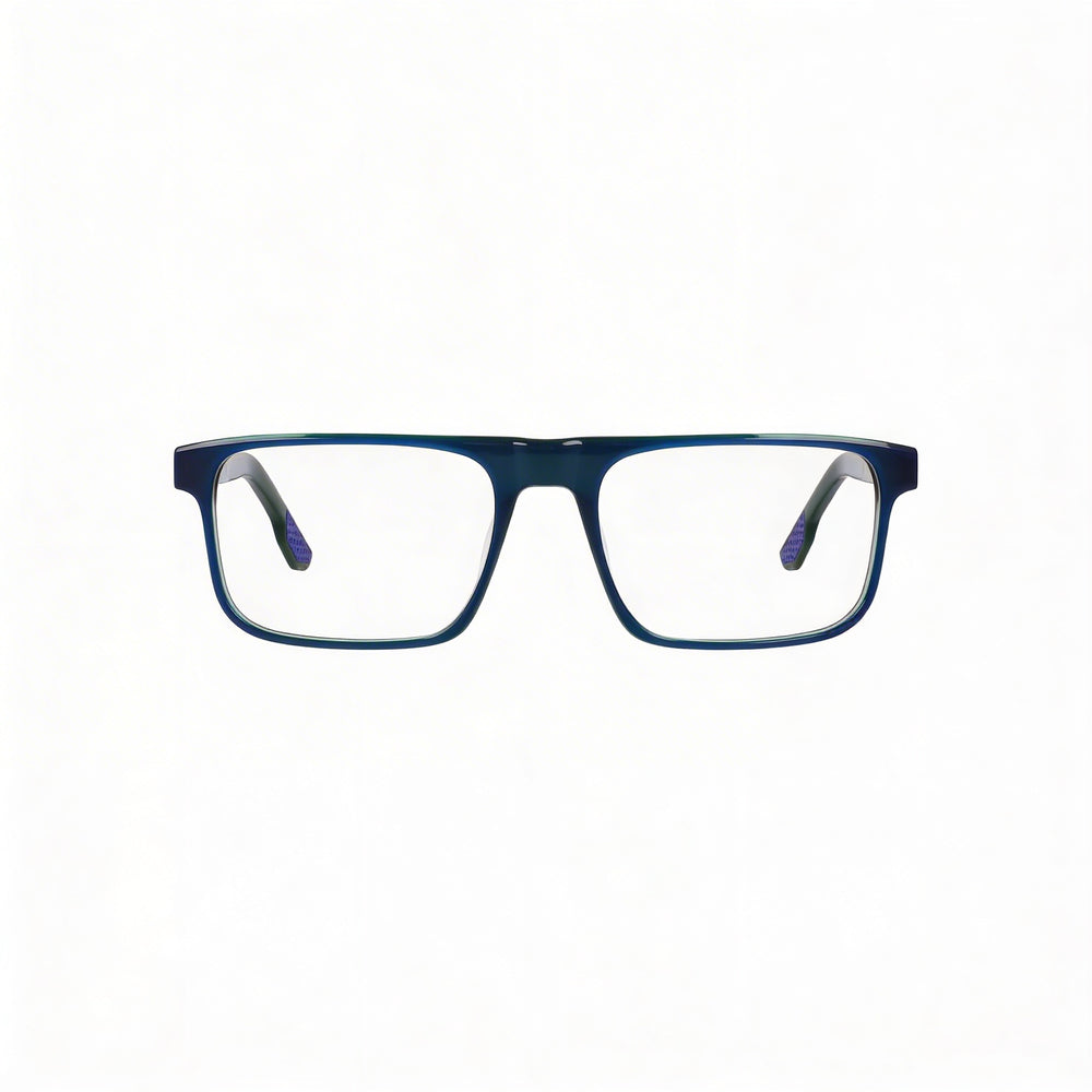 Gafas Nike 7161 para hombre, armazón de acetato trilaminado azul marino, lentes de policarbonato no polarizadas, 54 mm