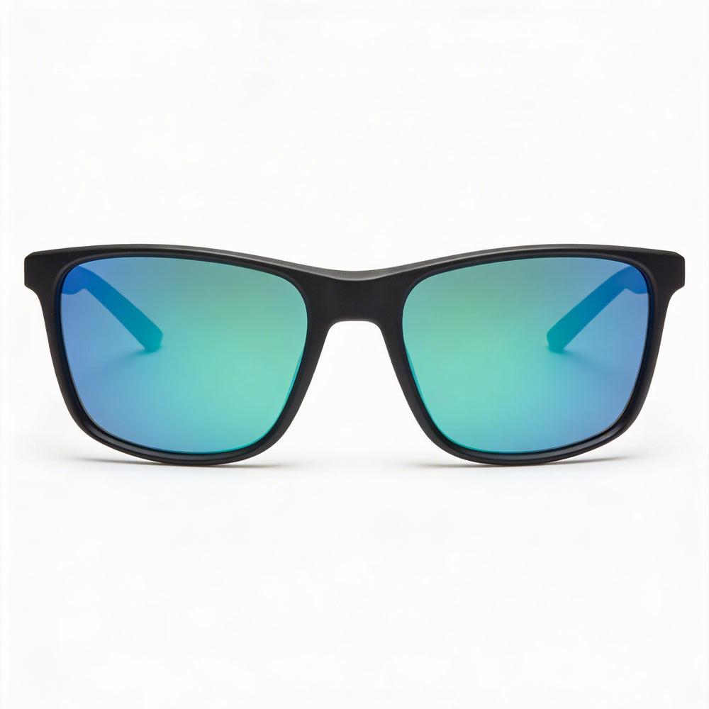 Nike Wayfarers Unisex Sunglasses with Grey with Green Mirror Frame, Grey with Green Mirror Lenses, Plastic, UV Protection, 57mm