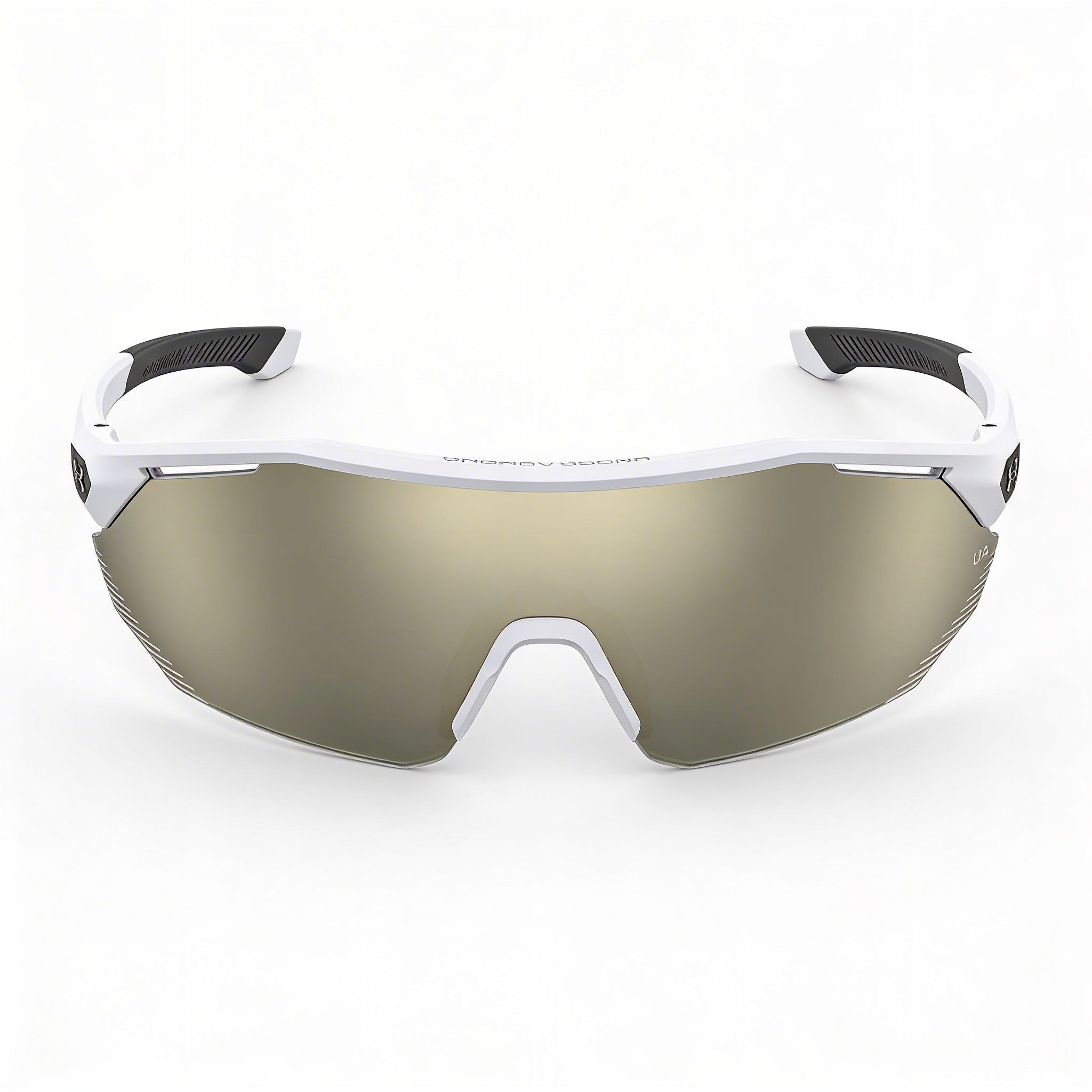 Under Armour UA Force 2 Wrap Sunglasses Unisex Multicolor Polycarbonate Frame Shinny Gray Ivory Mirrored Lens UV Protection Non-Polarized 99mm, Photo 2