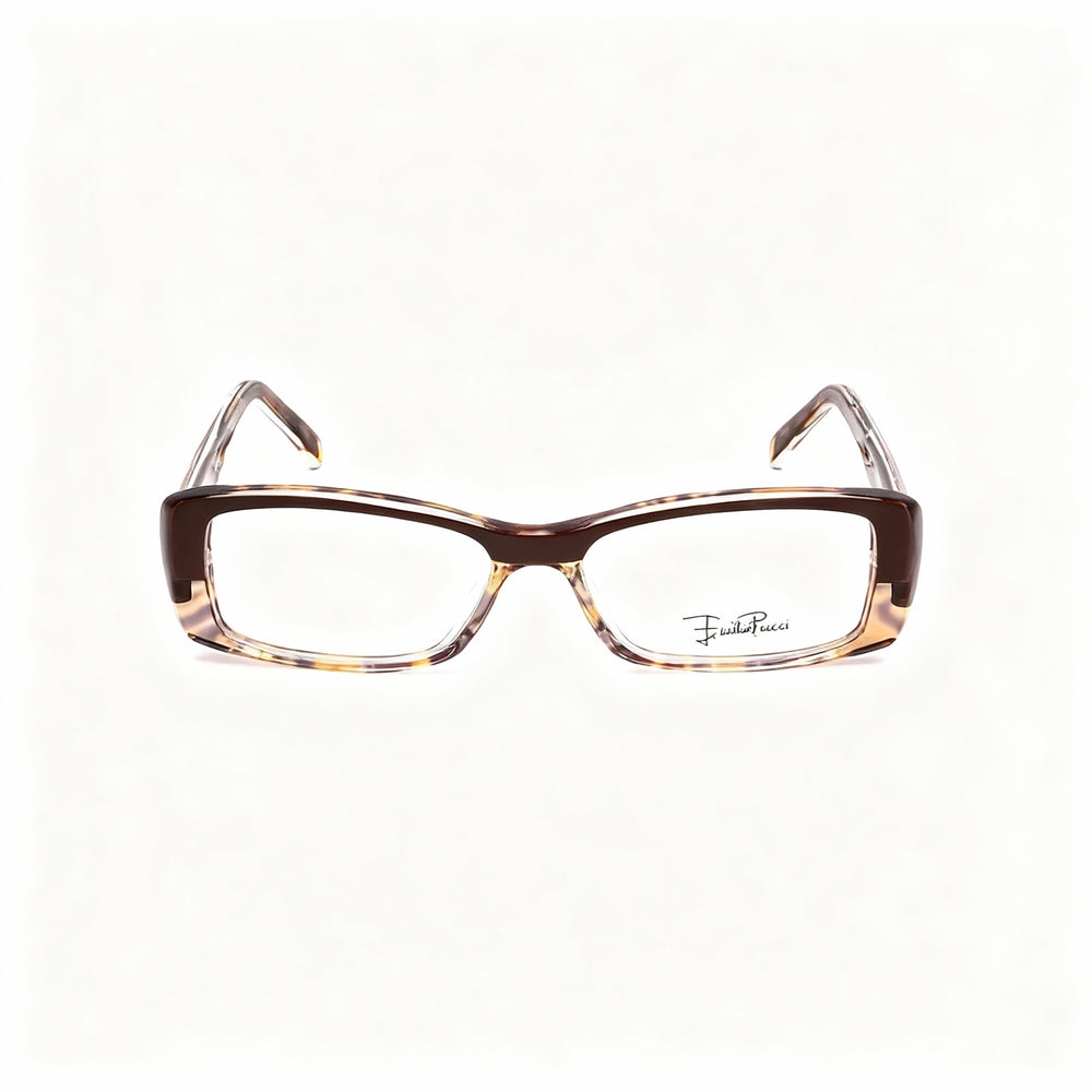Emilio Pucci 2651_204 Unisex Plastic Eyeglasses, Chocolate Brown Frame, 50-15-135