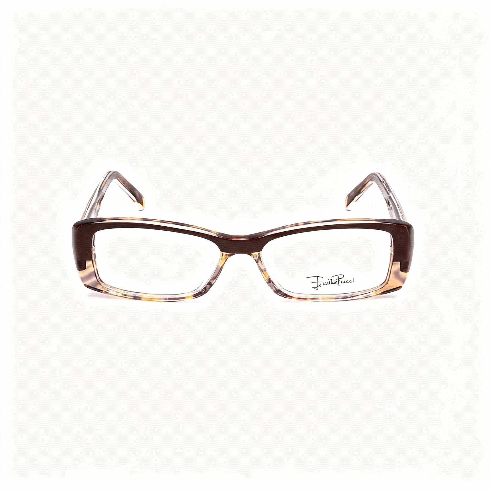 Emilio Pucci 2651_204 Unisex Plastic Eyeglasses, Chocolate Brown Frame, 50-15-135