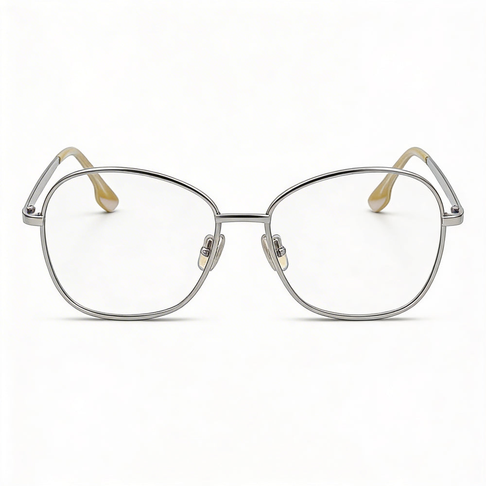 Victoria Beckham Vb220 Gafas para Hombre con Lentes y Montura Metálica en Oro Claro - 58mm