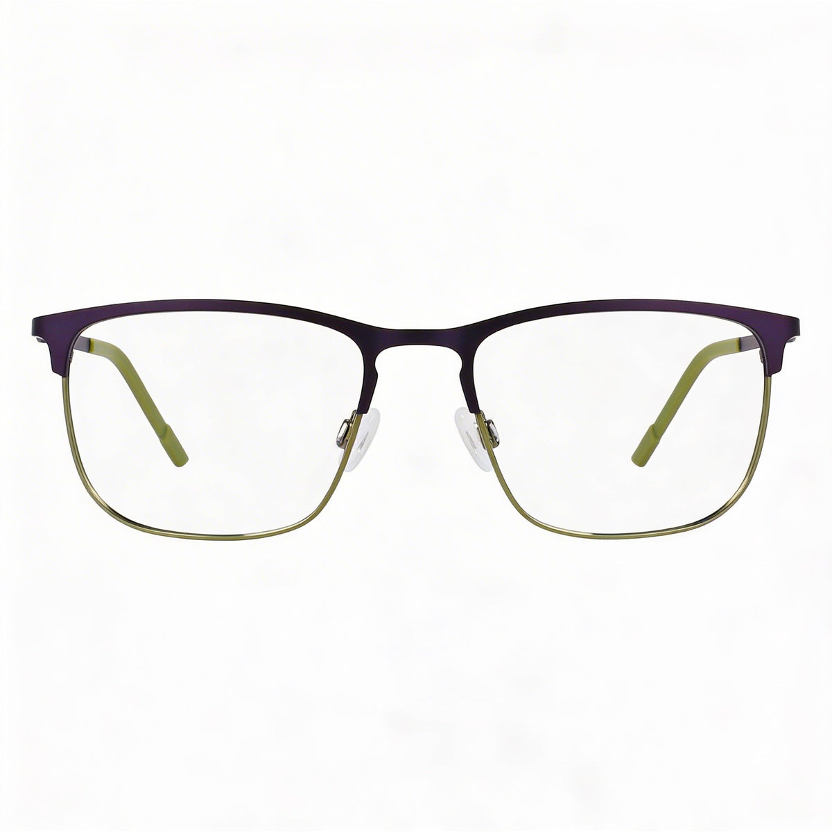 Flexon E1148 Unisex Acetate Frame Eyeglasses with Polycarbonate Lenses, Matte Navy/Olive, 53mm, Photo 2
