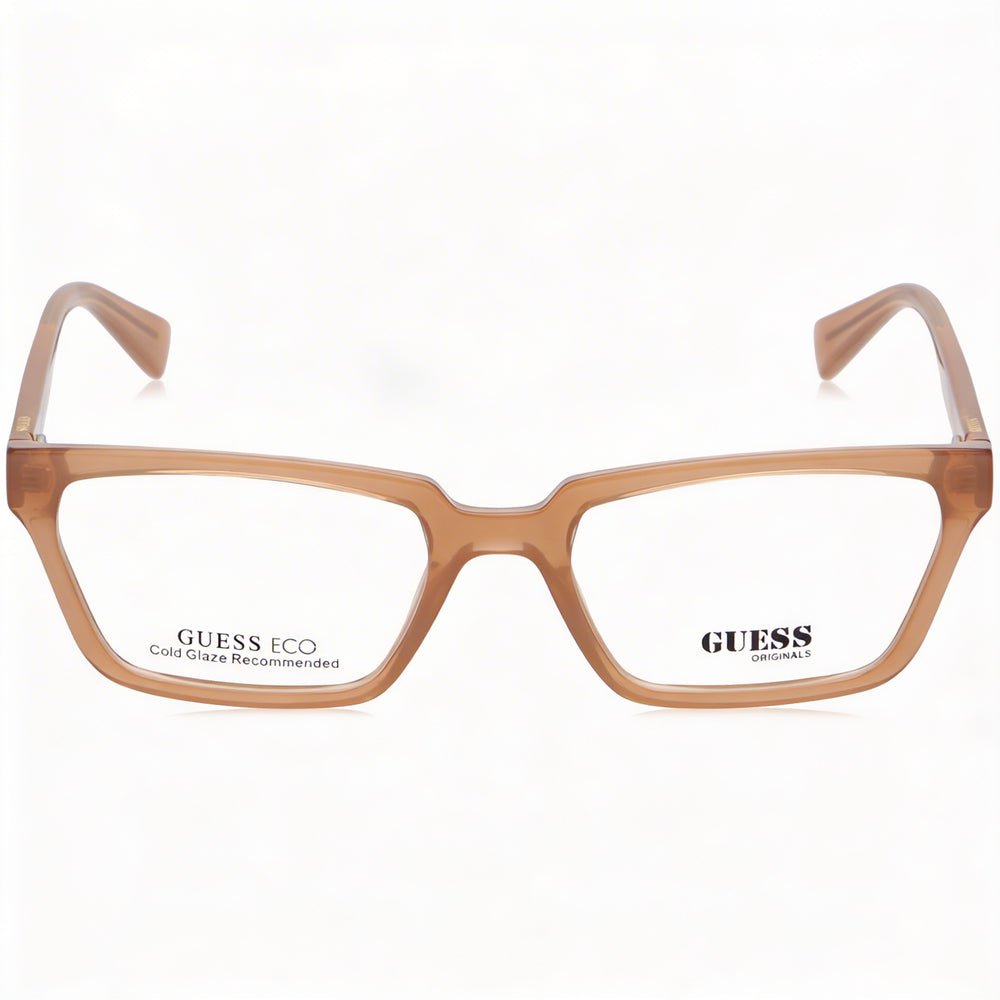 GUESS Modern Unisex INJECTED Shiny Beige Eyeglasses with Non- Lenses 54-19-145