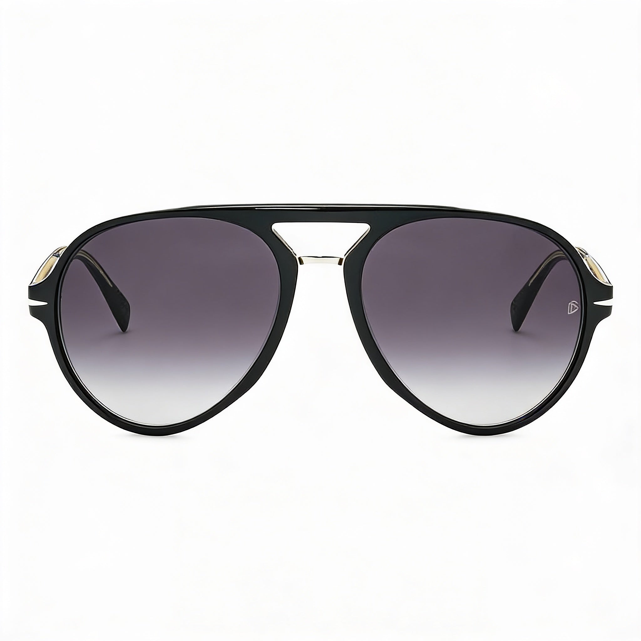 David Beckham Db 7005/S Unisex Aviator Black Plastic Sunglasses Dark Grey Shaded UV Protection Lenses 57mm, Photo 2