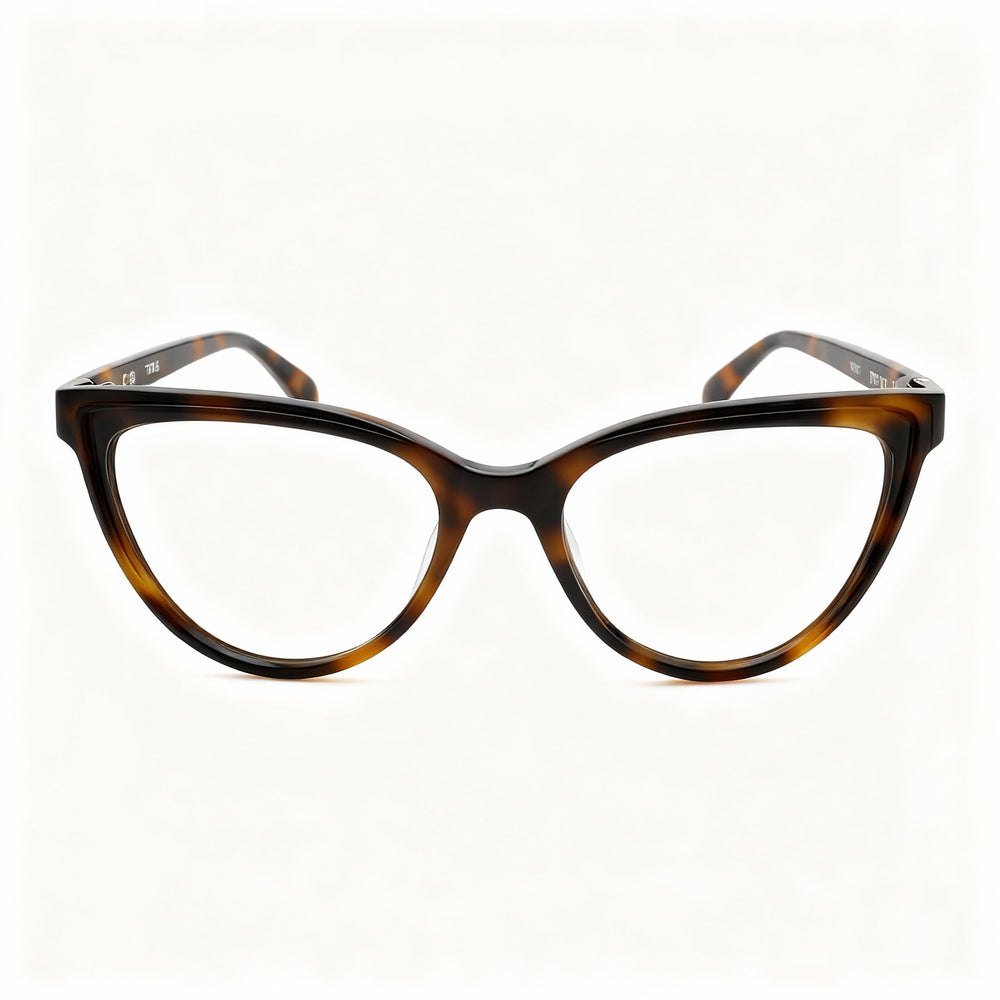 TOUS Women's Casual Acetate Frame Prescription Eyeglasses in Shiny Full Cream, 53mm Lens