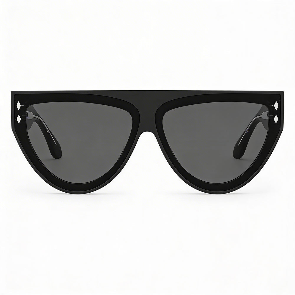 Gafas de sol informales de mujer Isabel Marant con montura cuadrada de acetato negro y lentes de policarbonato negro de 69 mm