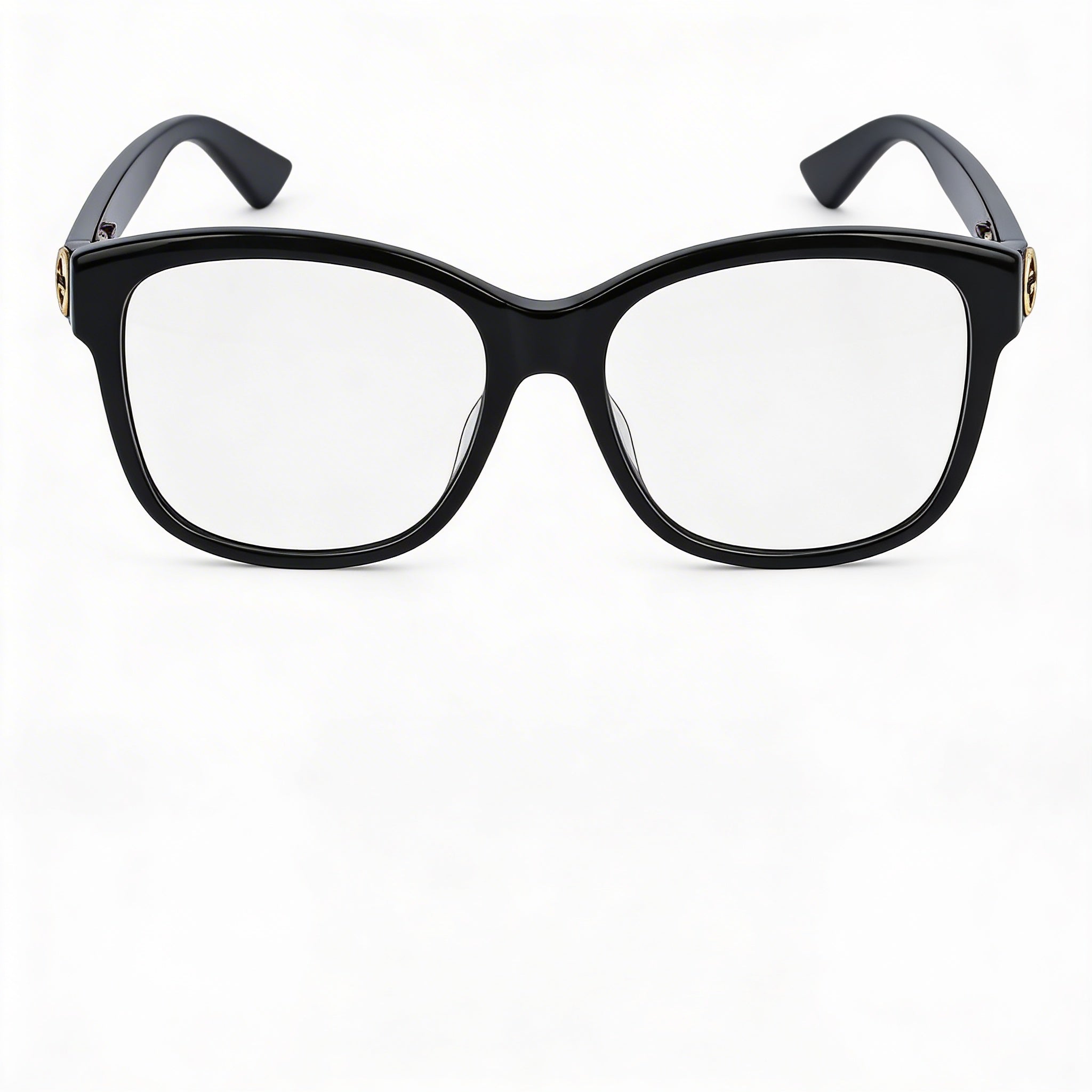 Gucci Gg0038on 001 Gafas de Mujer Cuadradas de Montura Completa de Acetato Negro con Lentes de Policarbonato 54-17-140mm, Photo 2