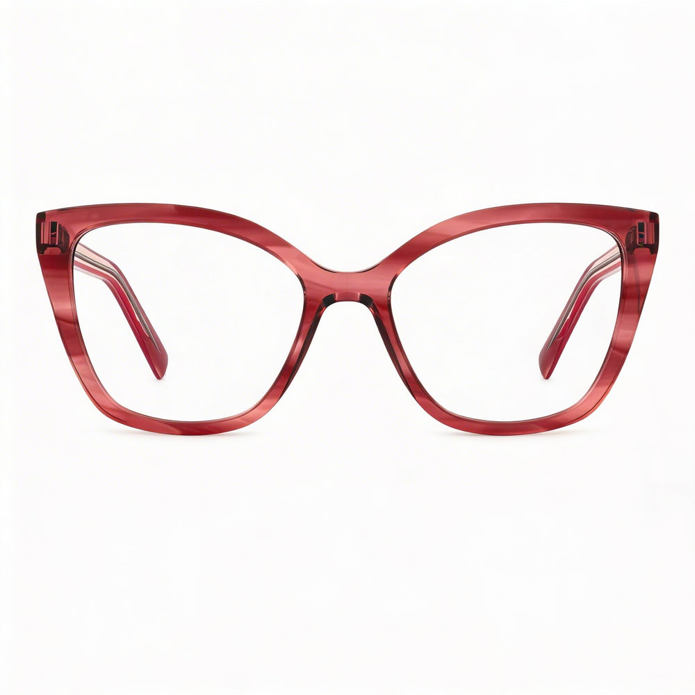Missoni Casual Women's Red Horn Acetate Eyeglasses Frame with 51mm Lens Width, 17mm Bridge, 145mm Temple