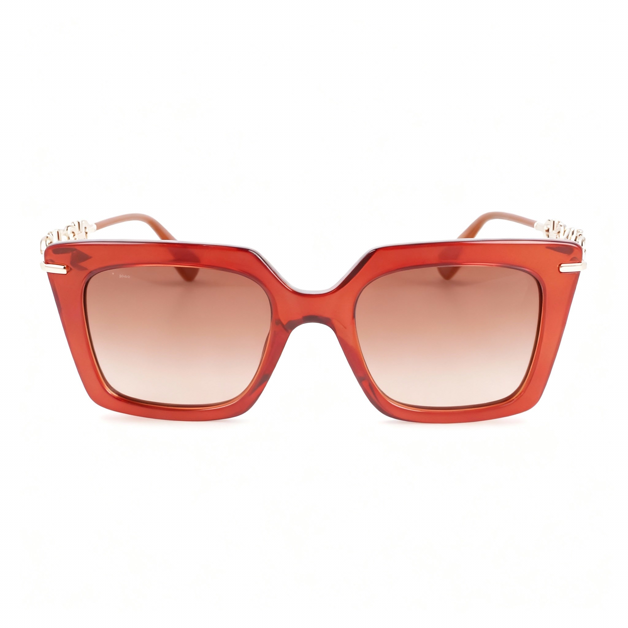 Gafas de sol Salvatore Ferragamo SF1041S para mujer, diseño de mariposa, de plástico, con montura marrón transparente, degradado marrón, no polarizadas, 51 mm, Photo 2