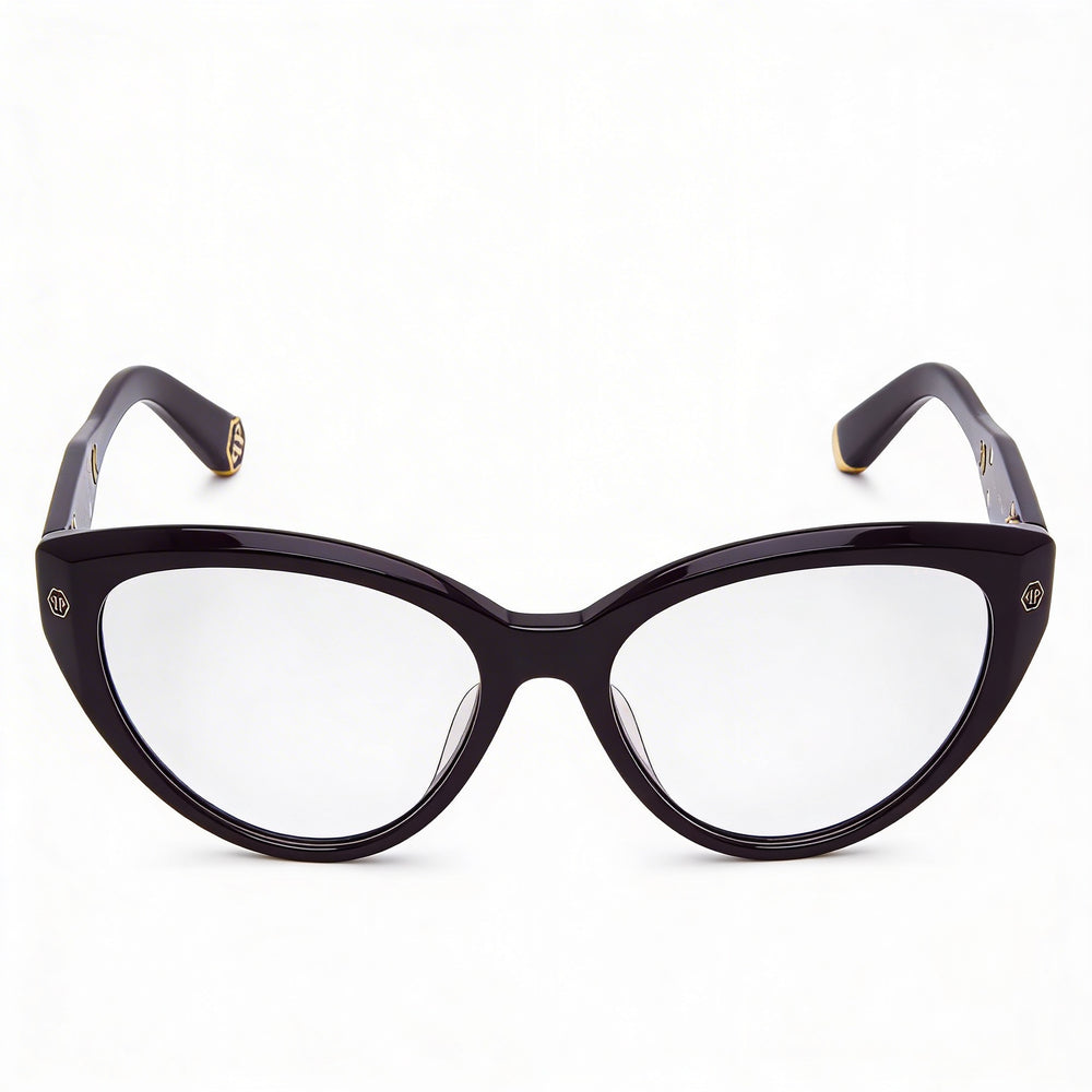 Gafas clásicas Philipp Plein para mujer con montura de acetato violeta brillante, talla 54-16-135