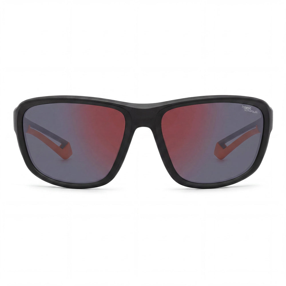 Polaroid Eyewear PLD 7049/S Classic Women's Polycarbonate Black Orange Red Multilayer UV 400 Sunglasses 62mm