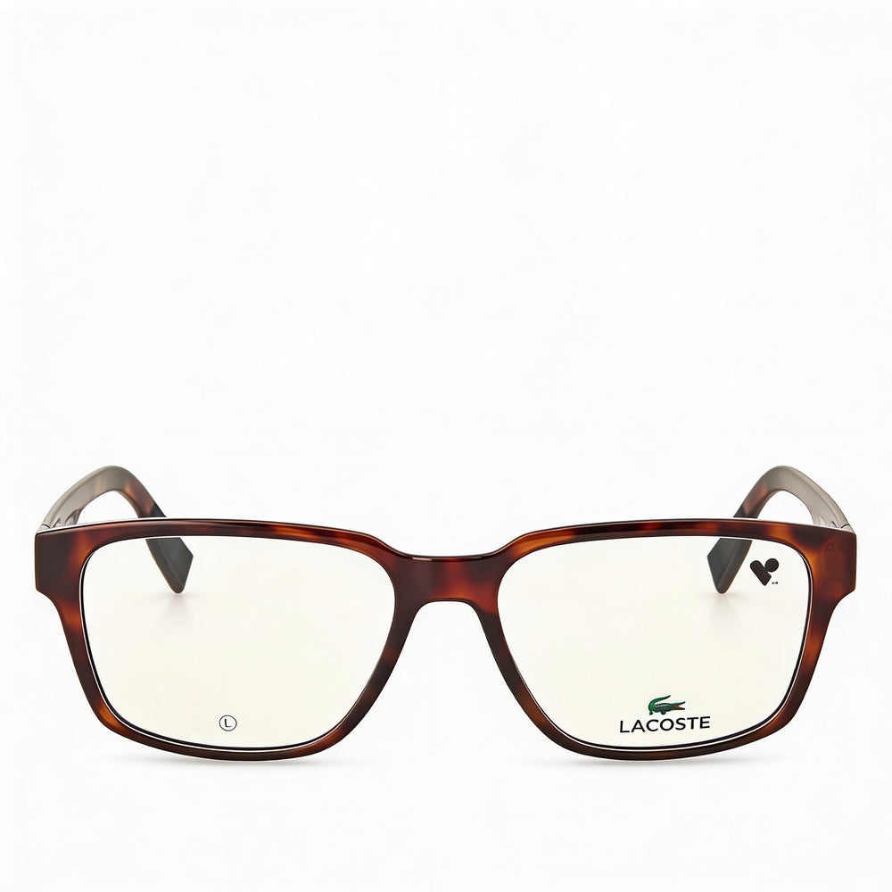 Lacoste L2927 Men's Casual Rectangular Injected Havana Polycarbonate Non-Polarised Eyeglasses 56mm