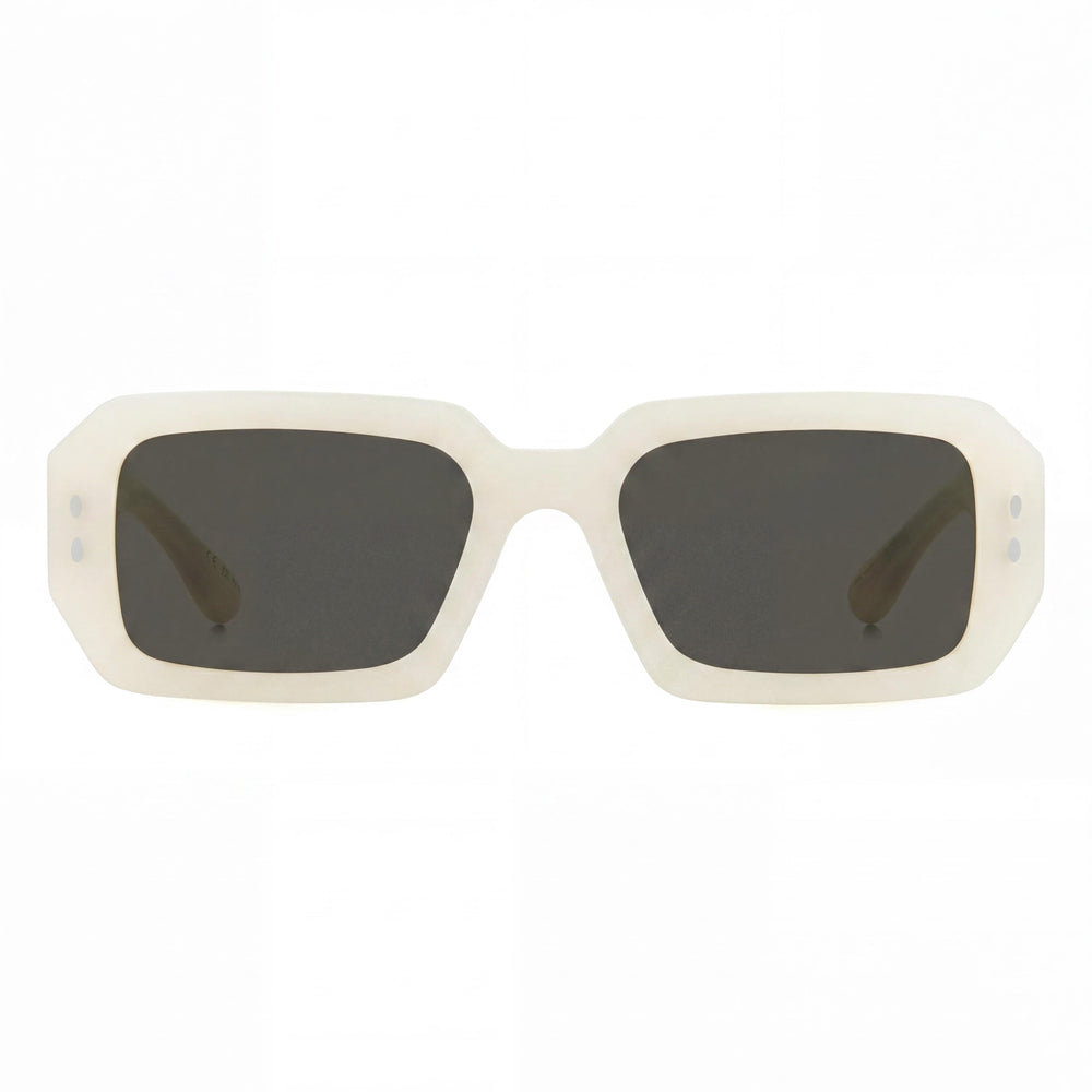 Gafas de sol de mujer de acetato de moda Isabel Marant, montura de acetato blanca perlada y gris, 53 mm, protección UV