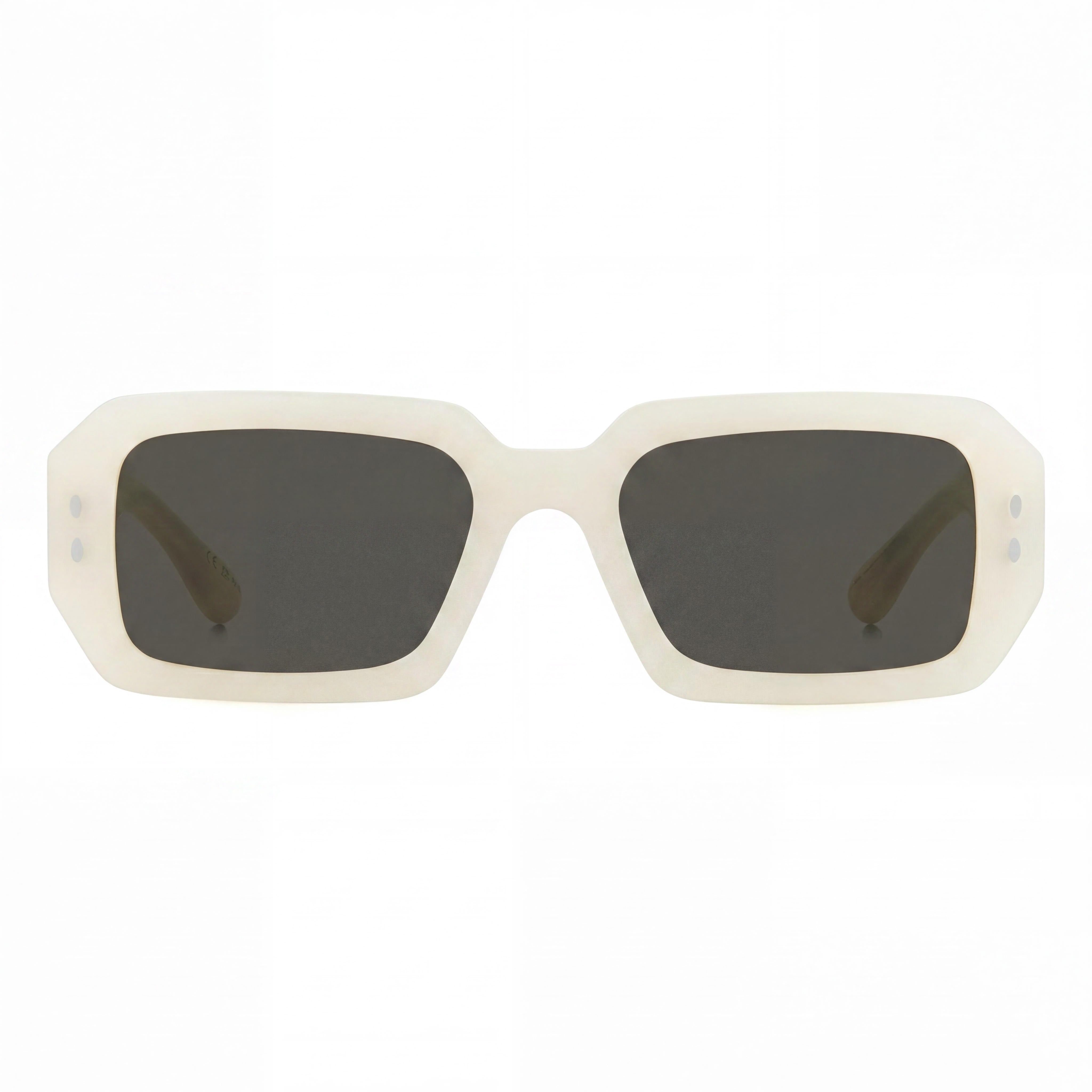 Gafas de sol de mujer de acetato de moda Isabel Marant, montura de acetato blanca perlada y gris, 53 mm, protección UV, Photo 2