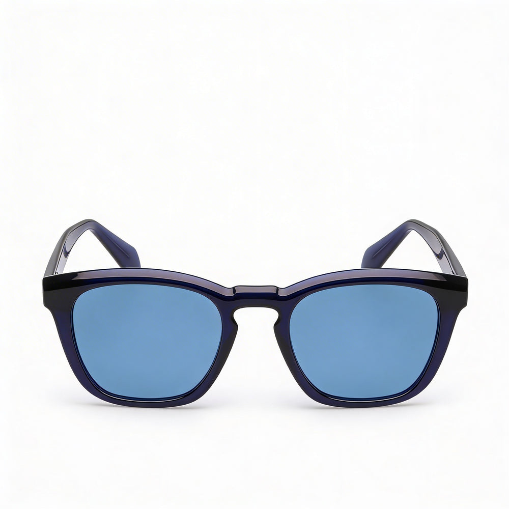 Ferragamo Men's Sf2040se Transparent Blue Titanium Frame UV 400 Non-Polarized 50mm Sunglasses