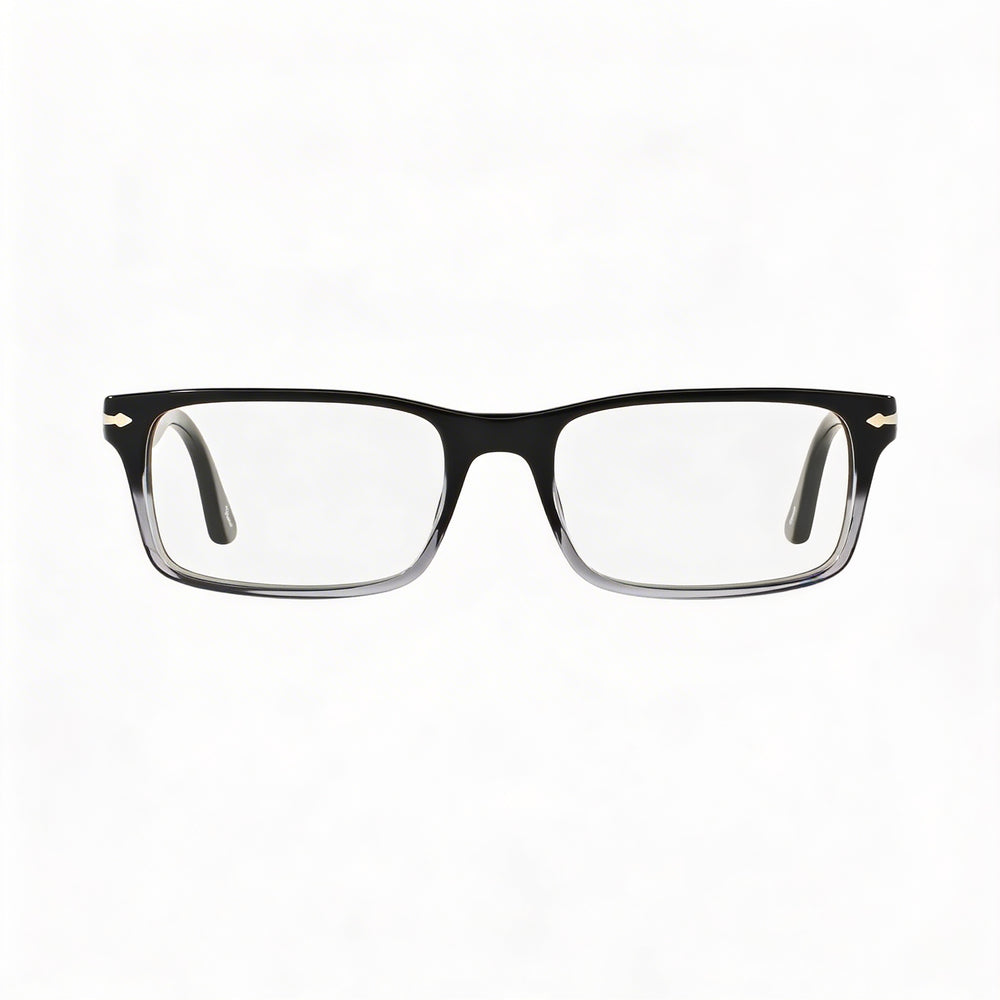 Gafas de acetato rectangulares Persol Po3050v para mujer, color negro, con lentes de demostración (53-18-140 mm)