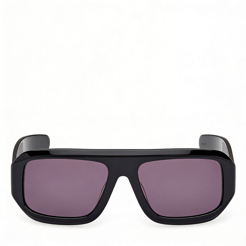 Adidas Or0131 Men's Shiny Black Plastic Frame UV 400 Non-Polarized Smoke Lenses 58mm