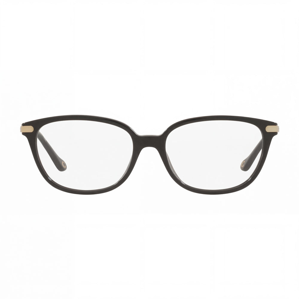 Gafas Cuadradas de Metal Negro de Montura Completa para Mujer Coach HC6185 con Lentes de Demostración, Ancho de Lente de 52 mm