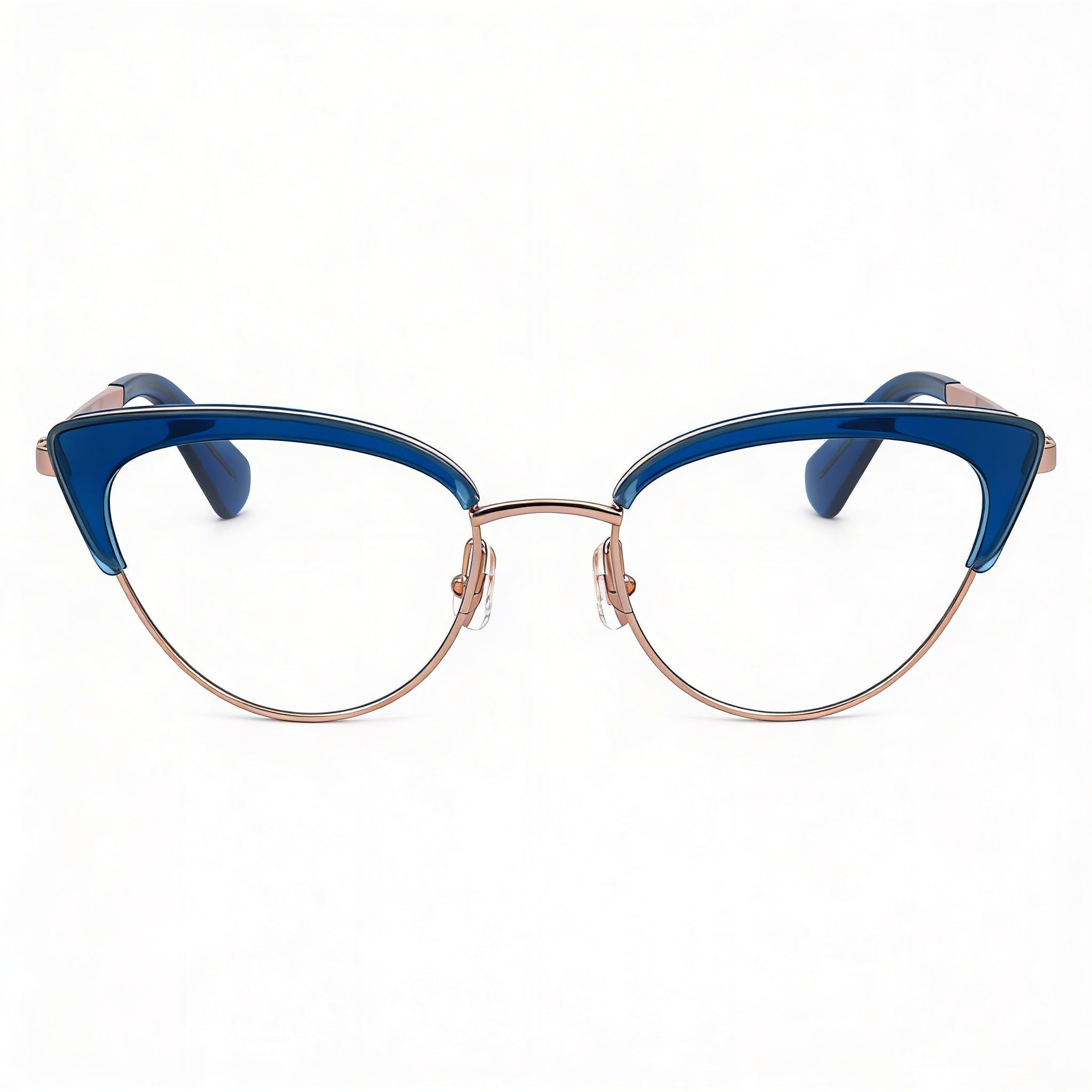 kate spade new york Jailyn Gafas de Metal Cat Eye de Moda para Mujer Armazón Azul/Dorado, Lente de 50 mm, Puente de 18 mm, Patilla de 140 mm, Photo 1