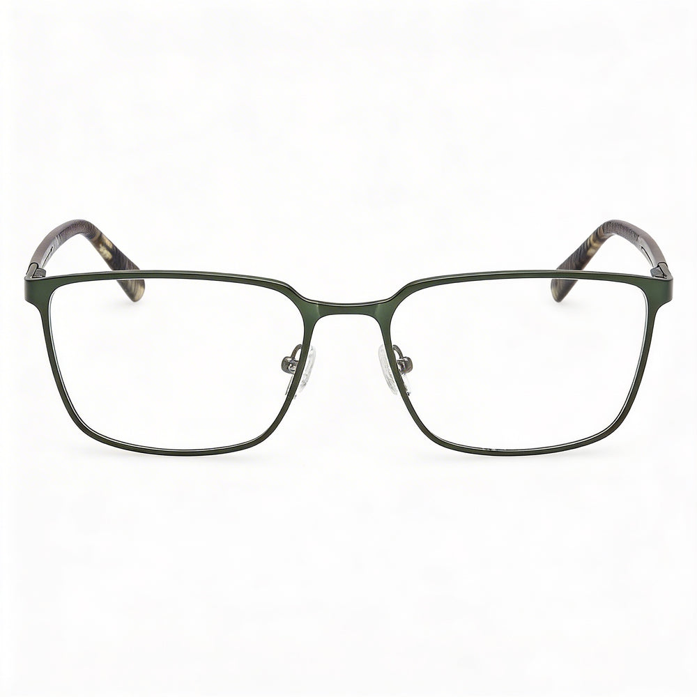 Guess Gu50243 Men's Metal Frame Eyewear Matte Dark Green & Shiny Dark Green 58-18-145