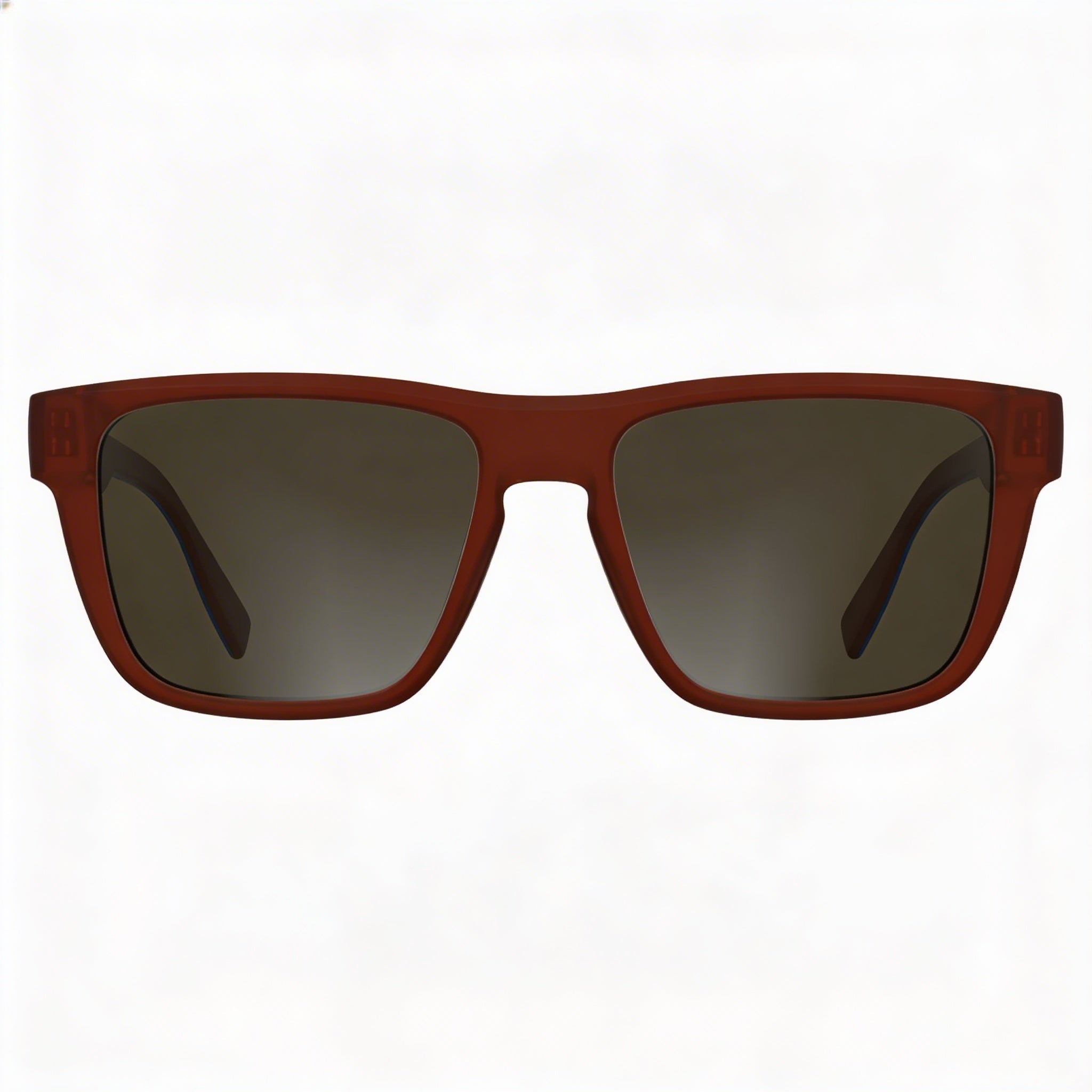 Gafas de sol Lacoste L6058s para hombre, montura rectangular de plástico rojo mate, lentes marrón sólido no polarizadas con protección UV, 54 mm, Photo 2