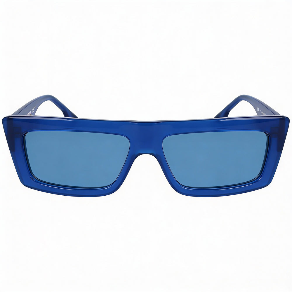 Karl Lagerfeld Paris Klj6147s Unisex Electric Blue Iniettato Rectangular Non-Polarized UV Protected 56mm