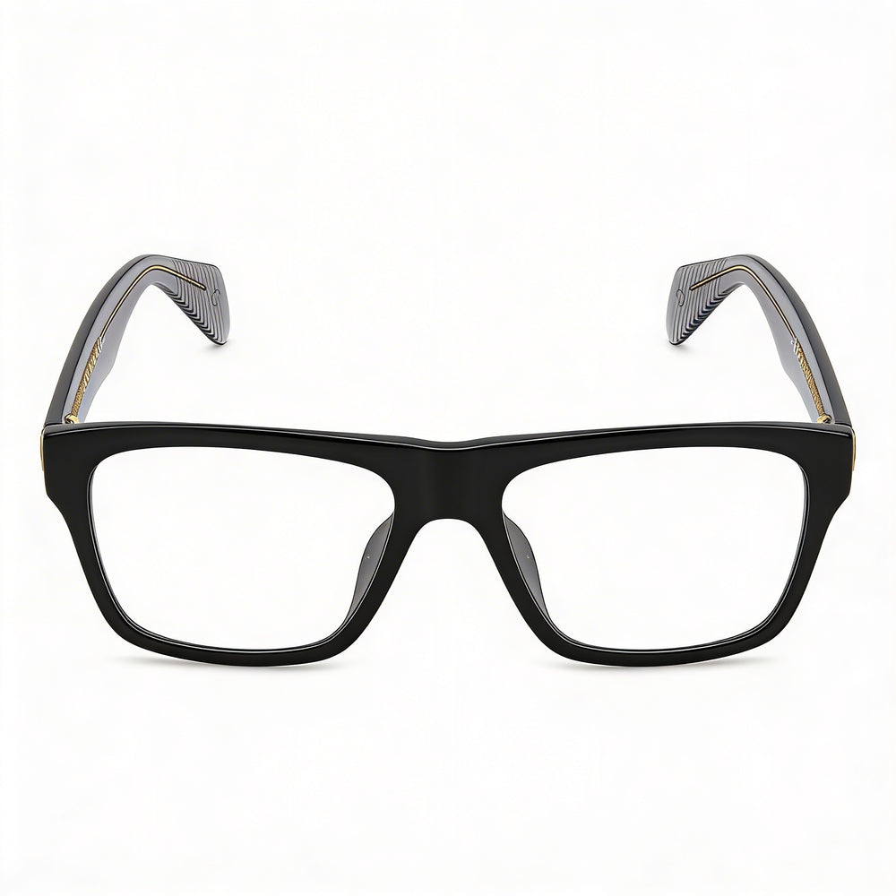 Gafas de demostración Rag & Bone RNB7036 para hombre, montura completa de aviador, color negro/gris, ECO PMMA, adaptables a la luz, 54