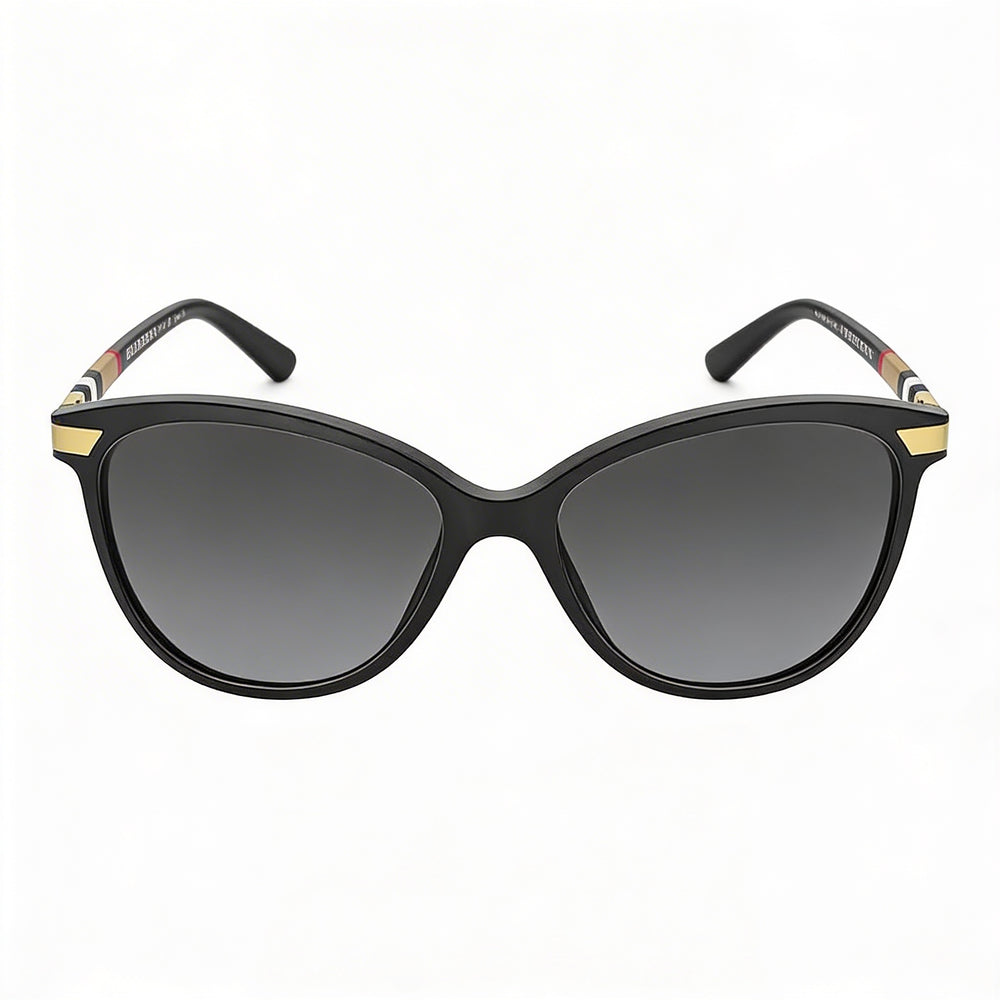 Burberry 0BE4216 Women's Black Plastic Cat Eye Grey Gradient UV Protected Lenses 57mm