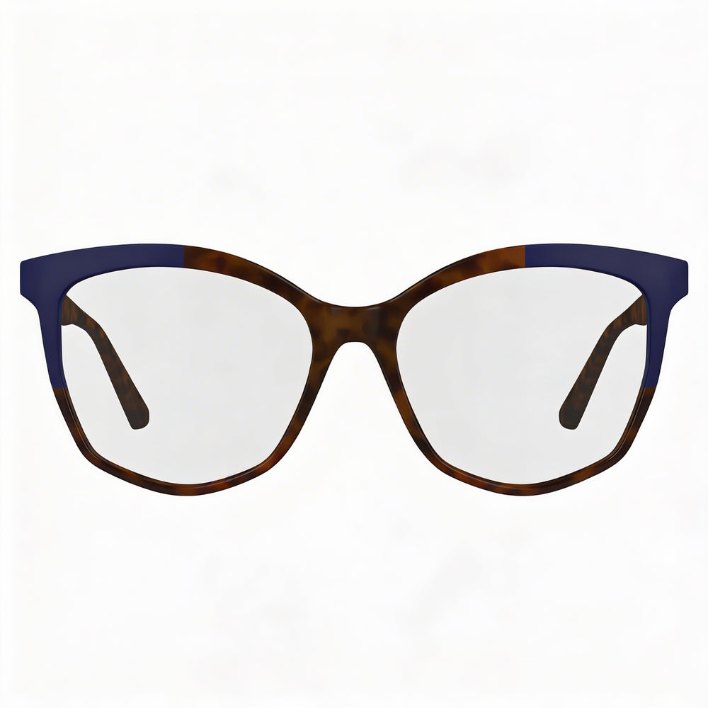 KARL LAGERFELD KL6154 Unisex Eyeglasses featuring Tortoise Blue Acetate Frame Lens Width 55mm