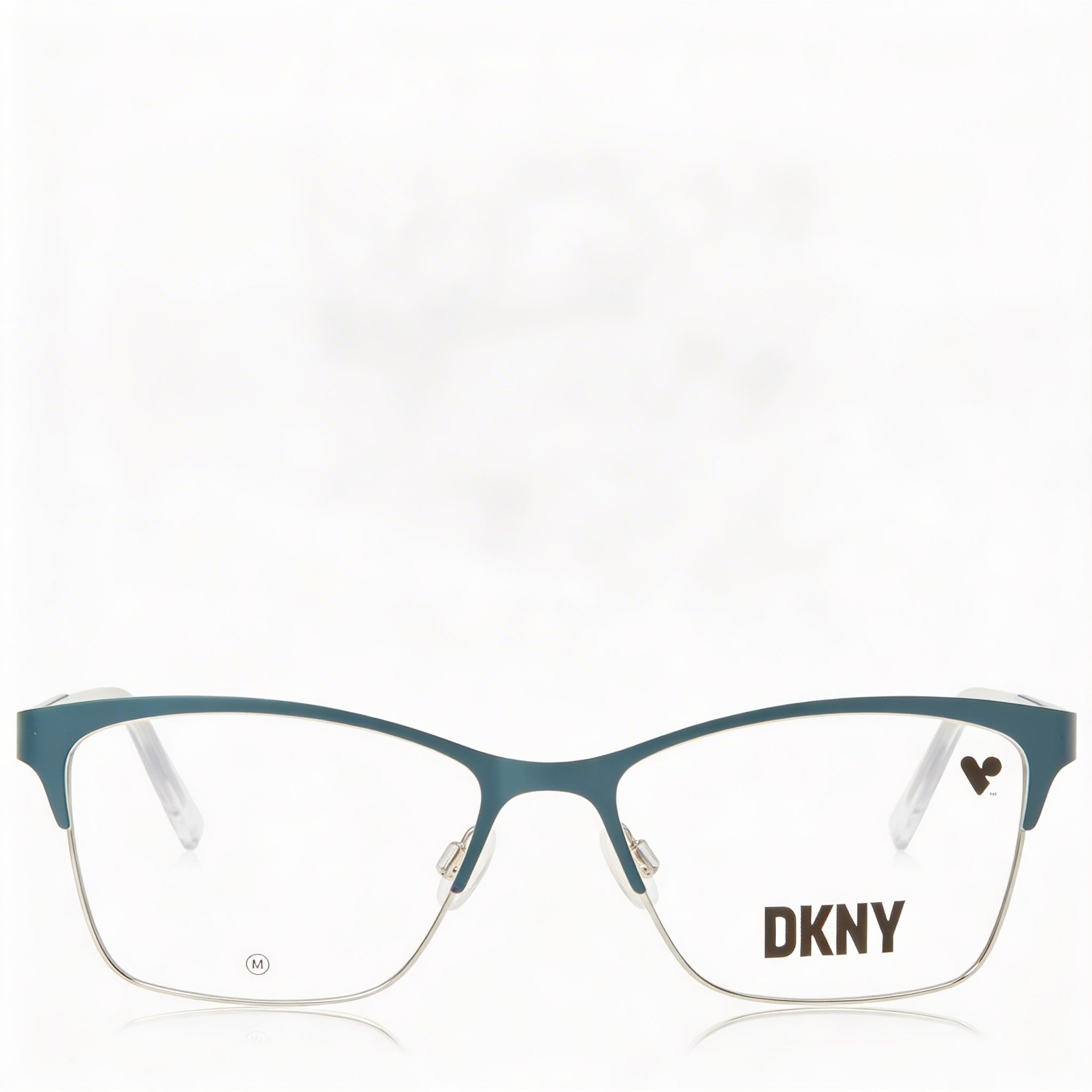 Gafas de sol unisex DKNY Dk3008 con montura de metal verde azulado/plateado y lentes de policarbonato verde azulado/plateado (53 mm), Photo 2