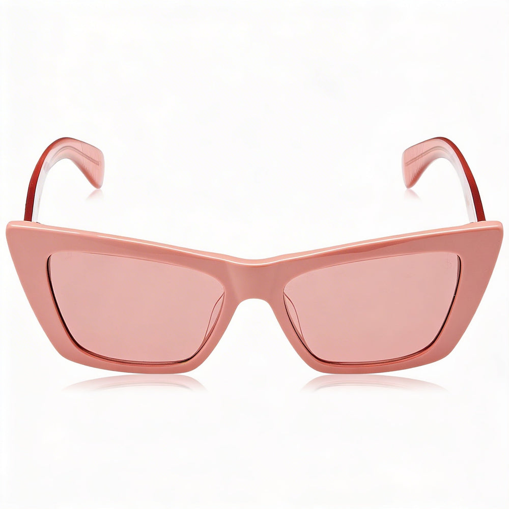 Gafas de sol rectangulares informales Rag & Bone rosas para mujer, 53 mm