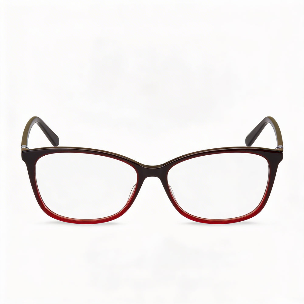 Tommy Hilfiger RECTANGULAR / SQUARE Unisex Plastic Frame Burgundy Red 54mm