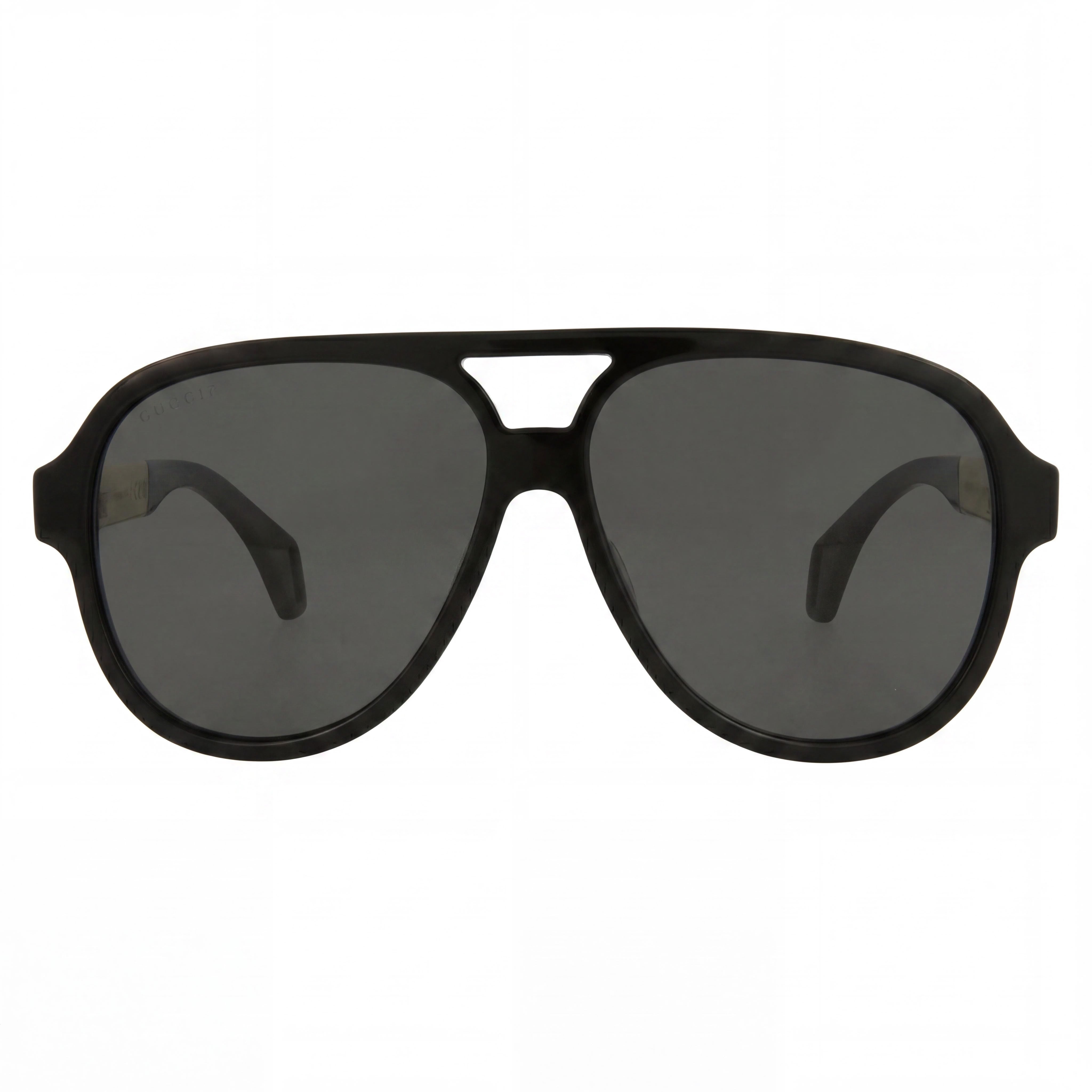 Gucci GG0463S Seasonal Icon Men's Black White Grey Plastic Grey Polarized UV Sunglasses 58mm, Photo 2