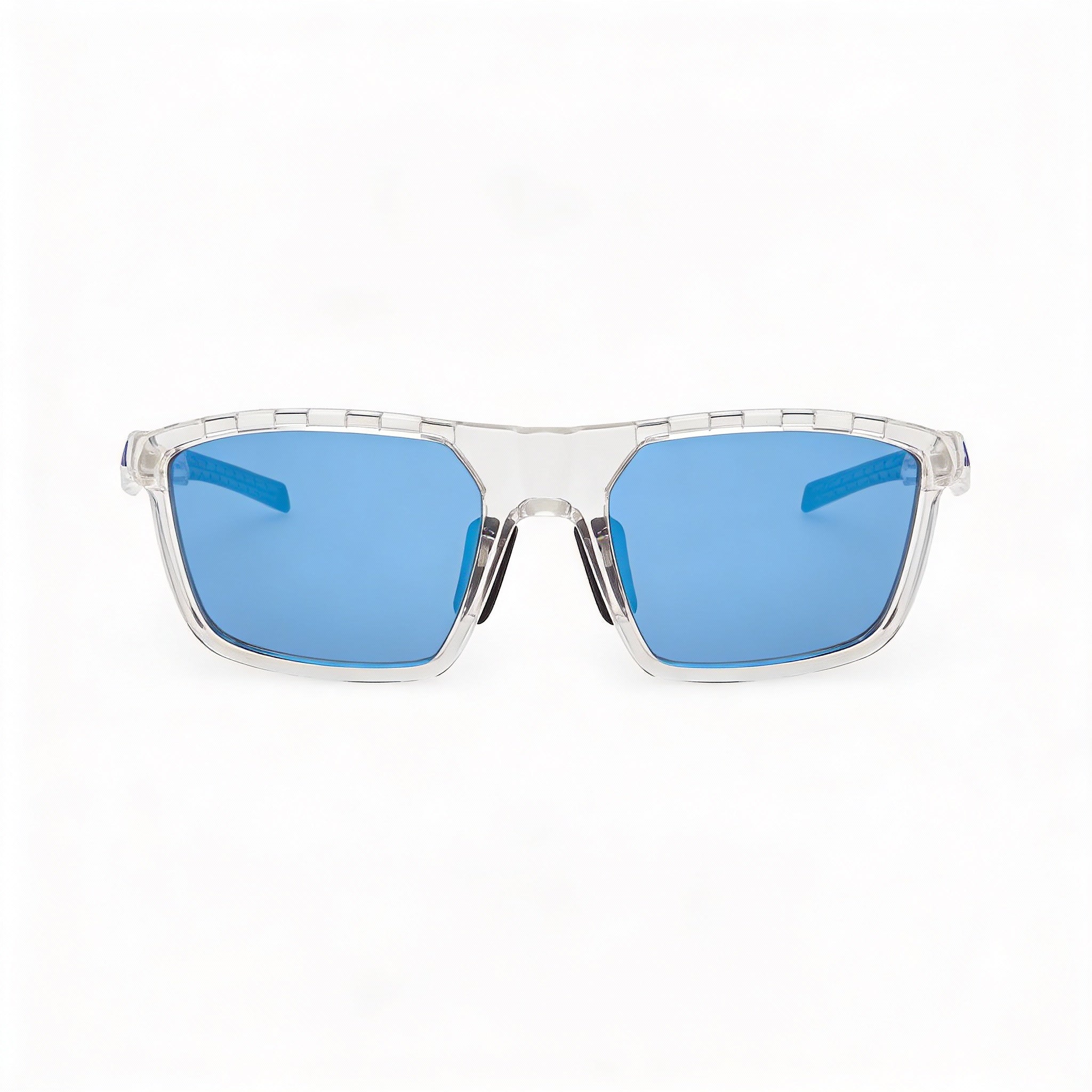 adidas Casual Unisex Crystal Plastic Blue Mirror Polycarbonate UV 400 Non-Polarized Sunglasses 57-20-130